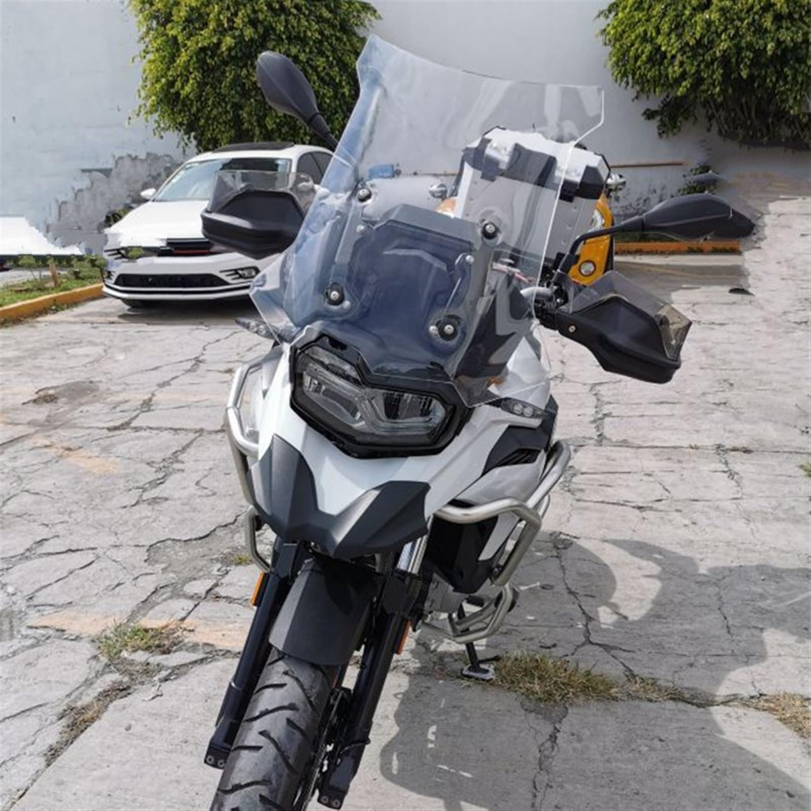 Windschild Spoiler Für F750GS 2018 2019 Windschutzscheibe Windschutz Bildschirm Montage Halterung(Transparent) von SRQORT