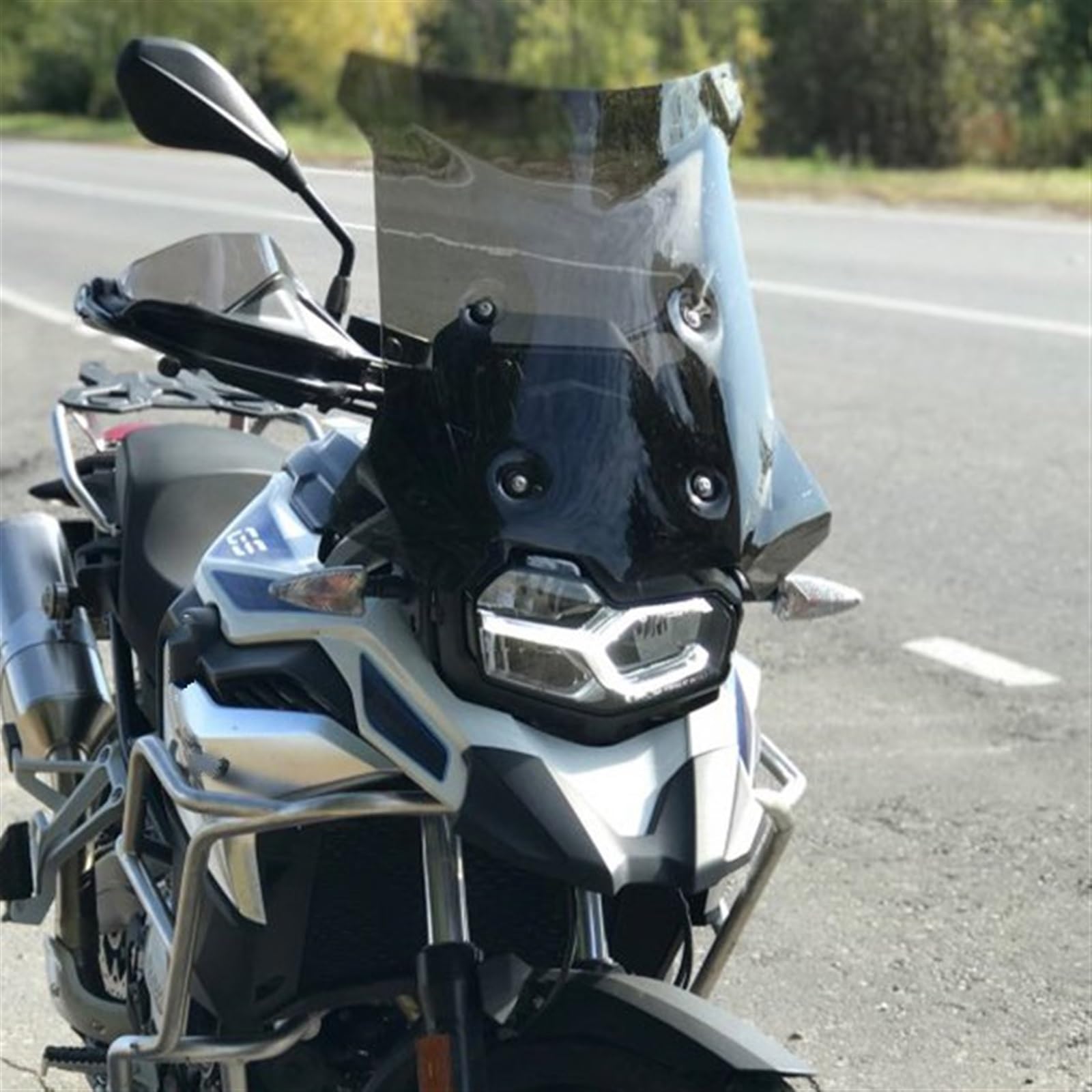 Windschild Spoiler Für F850GS 2018 2019 Windschutzscheibe Windschutz Motorrad Zubehör(Smoke) von SRQORT