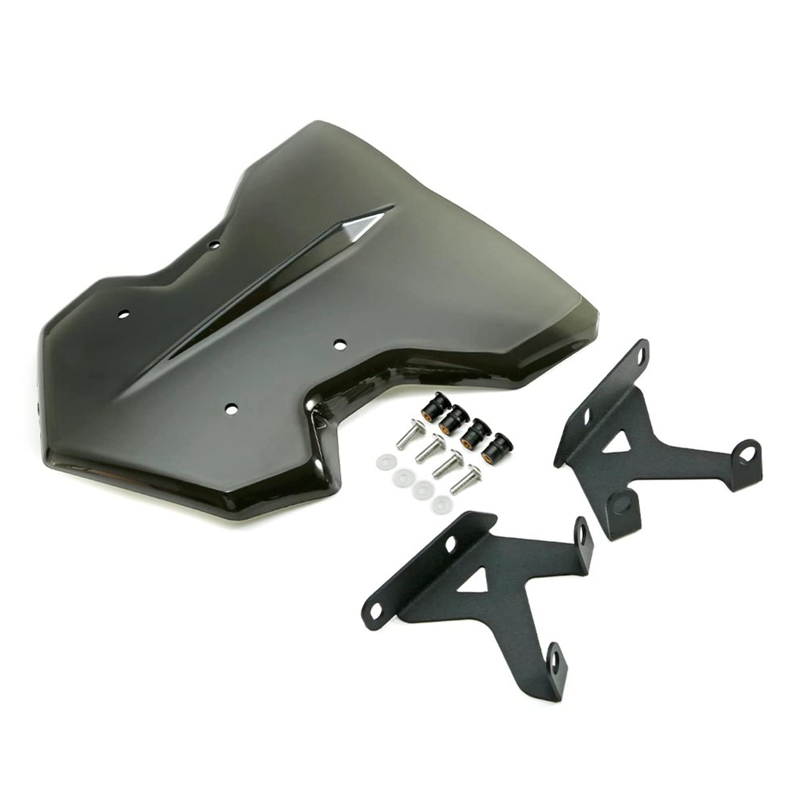 Windschild Spoiler Für Für MT-09 Für FZ-09 2017-2019 Windschutzscheibe Windschutz Motorrad(Schwarz) von SRQORT