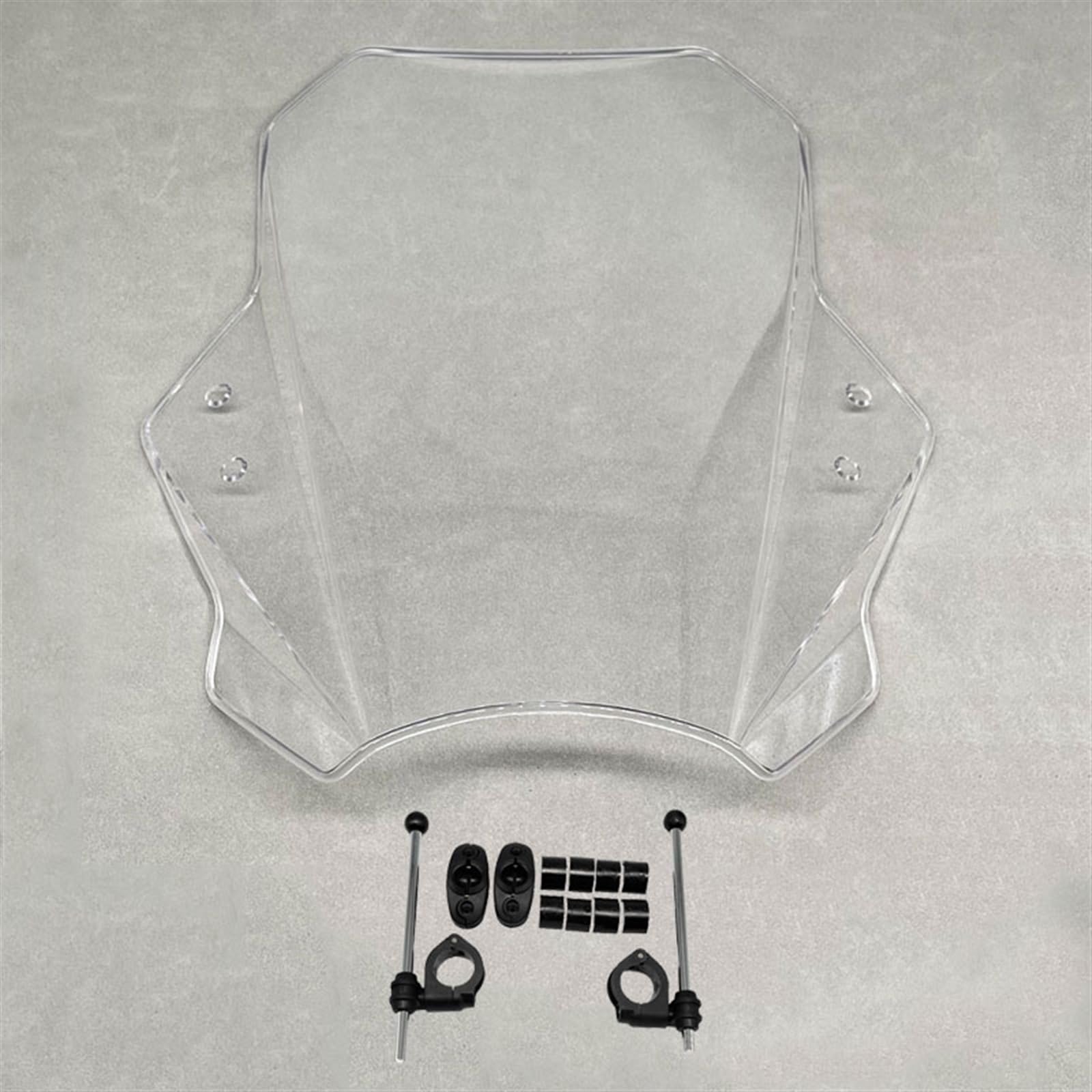 Windschild Spoiler Motorrad Windschutzscheibe Universal Verstellbare Windschutzscheibe Für Suzuki Für GSX-R600 750(Clear) von SRQORT