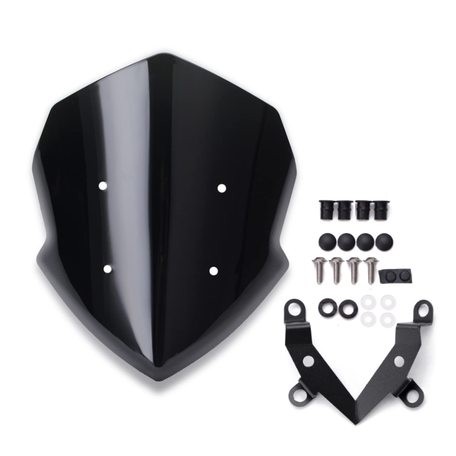 Windschild Spoiler Windschutzscheibe Für Kawasaki Für Z125 2019–2021 Windschutzscheibe Windabweiser Motorrad(Style 2) von SRQORT