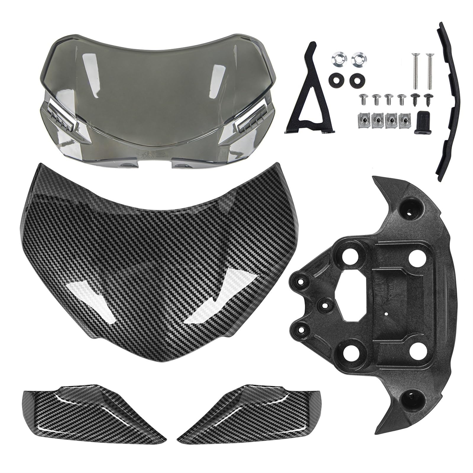 Windschild Spoiler Windschutzscheiben-Windschutzscheiben-Visier Für Triumph Für Speed Für Triple Für 1200 RS 2021 2022(Carbon Look A) von SRQORT