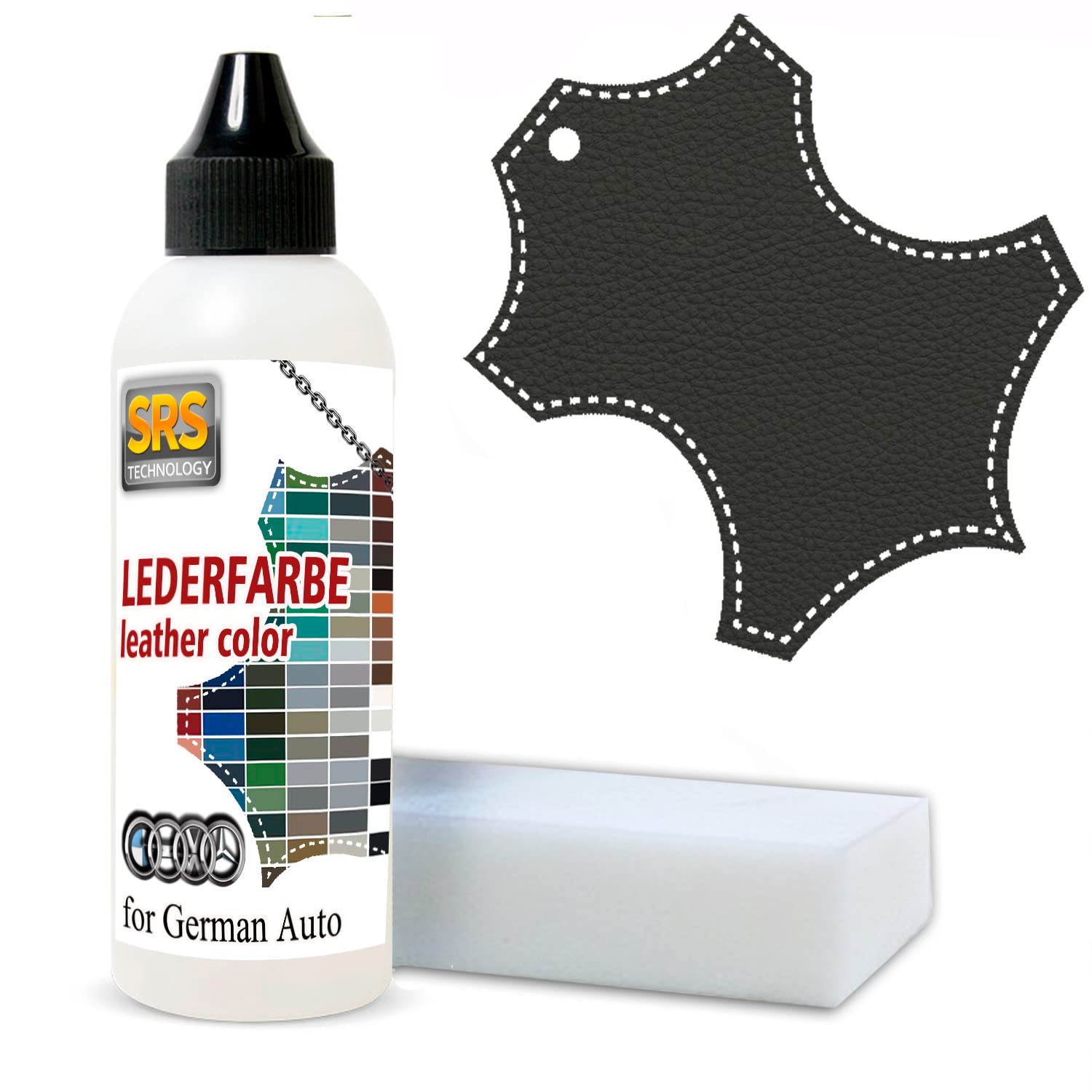 Professionelles Lederfarbe für BMW 100ml Dakota Color Passend Kunstleder und Leder Reparatur und Lederpflege Auto (Dakota basaltgrau) von SRS TECHNOLOGY