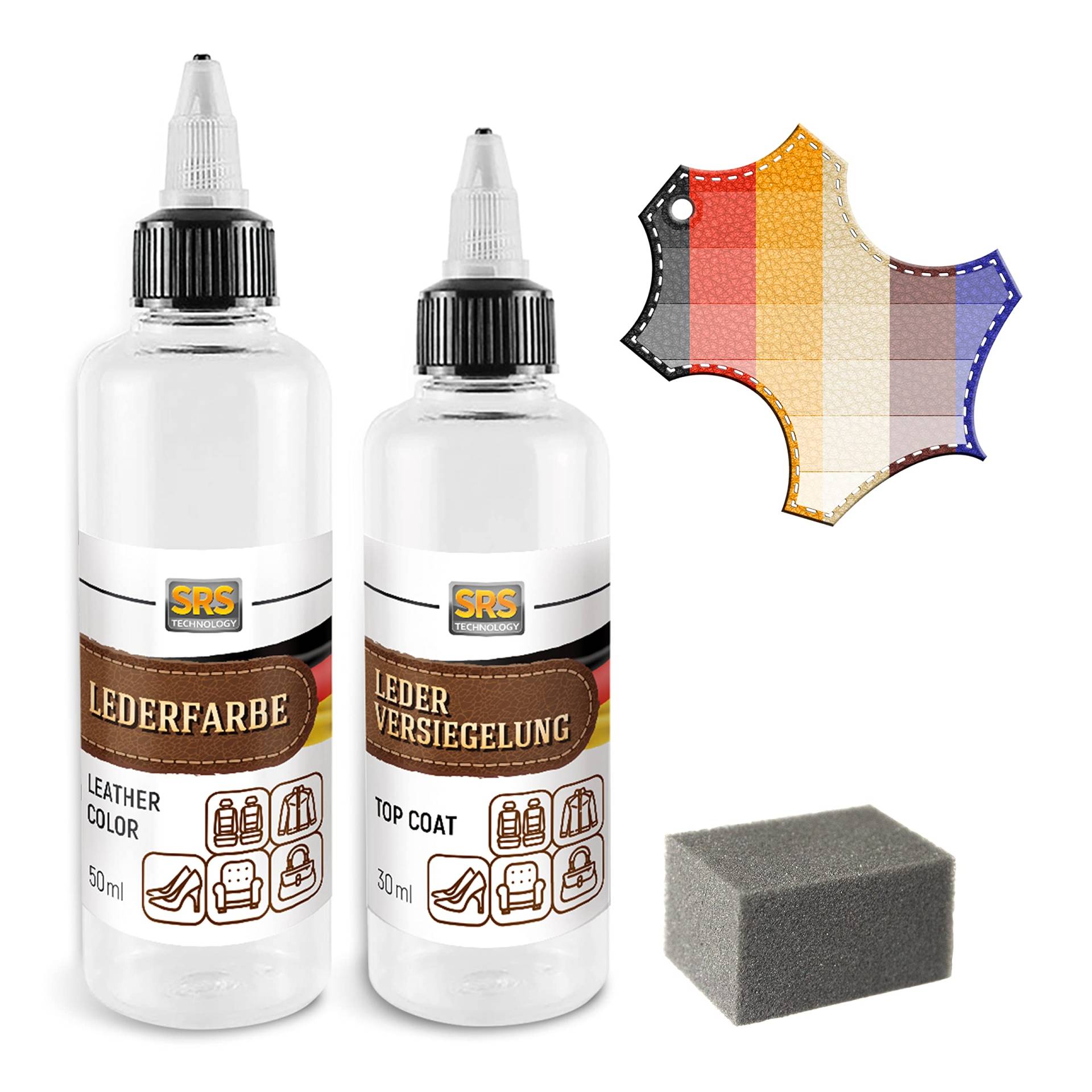 SRS TECHNOLOGY Leder Reparatur Set Professionelles Passend für BMW (Mini Set 50ml) Lederfarbe Dakota Color Leder und Kunstleder (Dakota Cognac) von SRS TECHNOLOGY