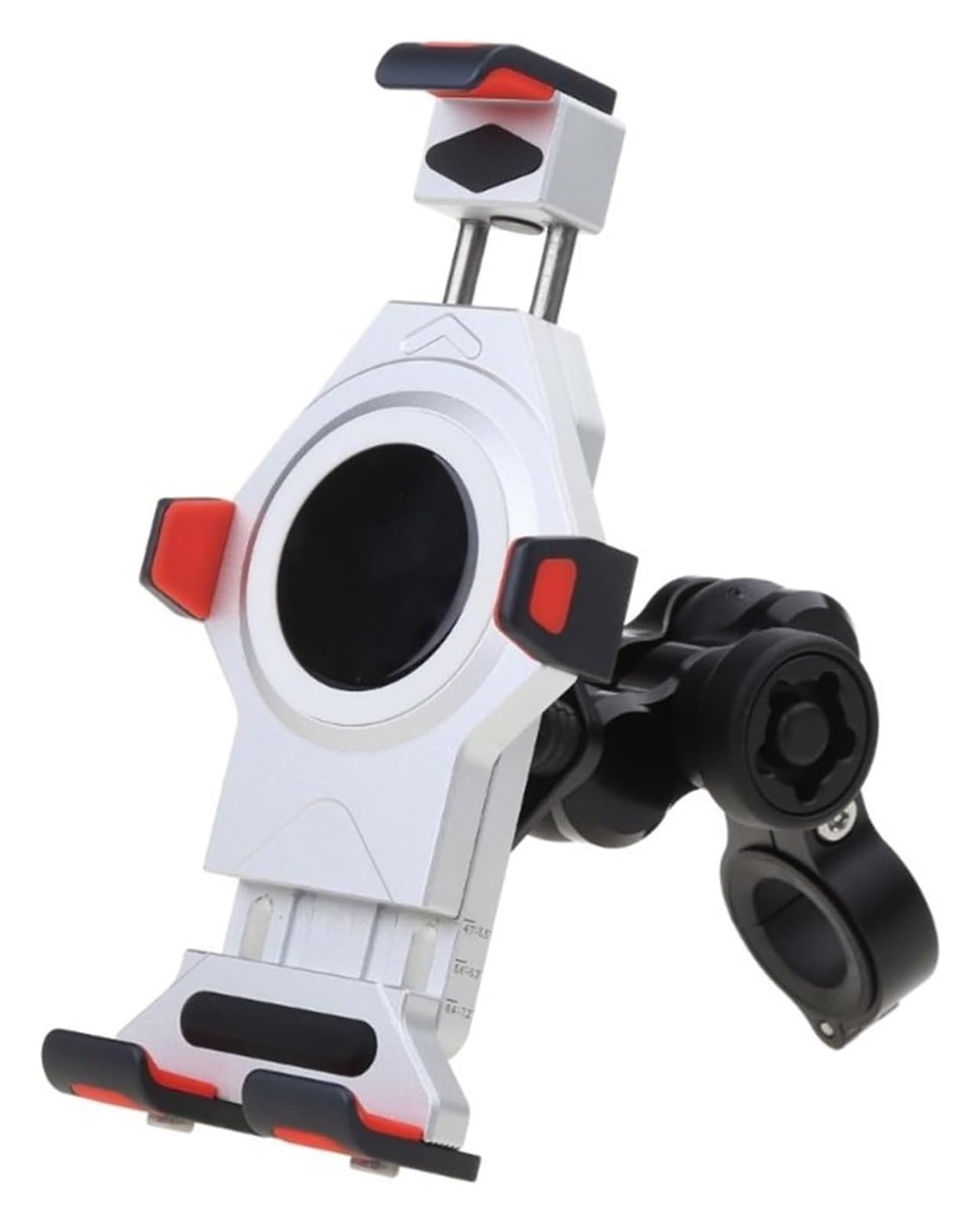 Motorrad Navigationshalterung GPS Für 4,7-7,2-Zoll-Handy-Aluminiumlegierung, Anti-Shedding, Stoßfester Motorrad-Lenker-Handyhalter, 1 Set(Silber) von SRVSQTPTVK