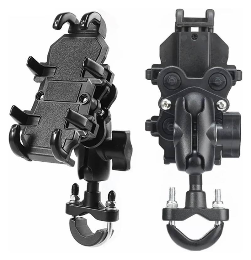 Motorrad Navigationshalterung GPS Für 4-6,7 Zoll Handy-Motorrad-Telefonhalterung 360°-Ansicht Stoßfeste GPS-Halterung Clip Reiten Roller Fahrrad von SRVSQTPTVK