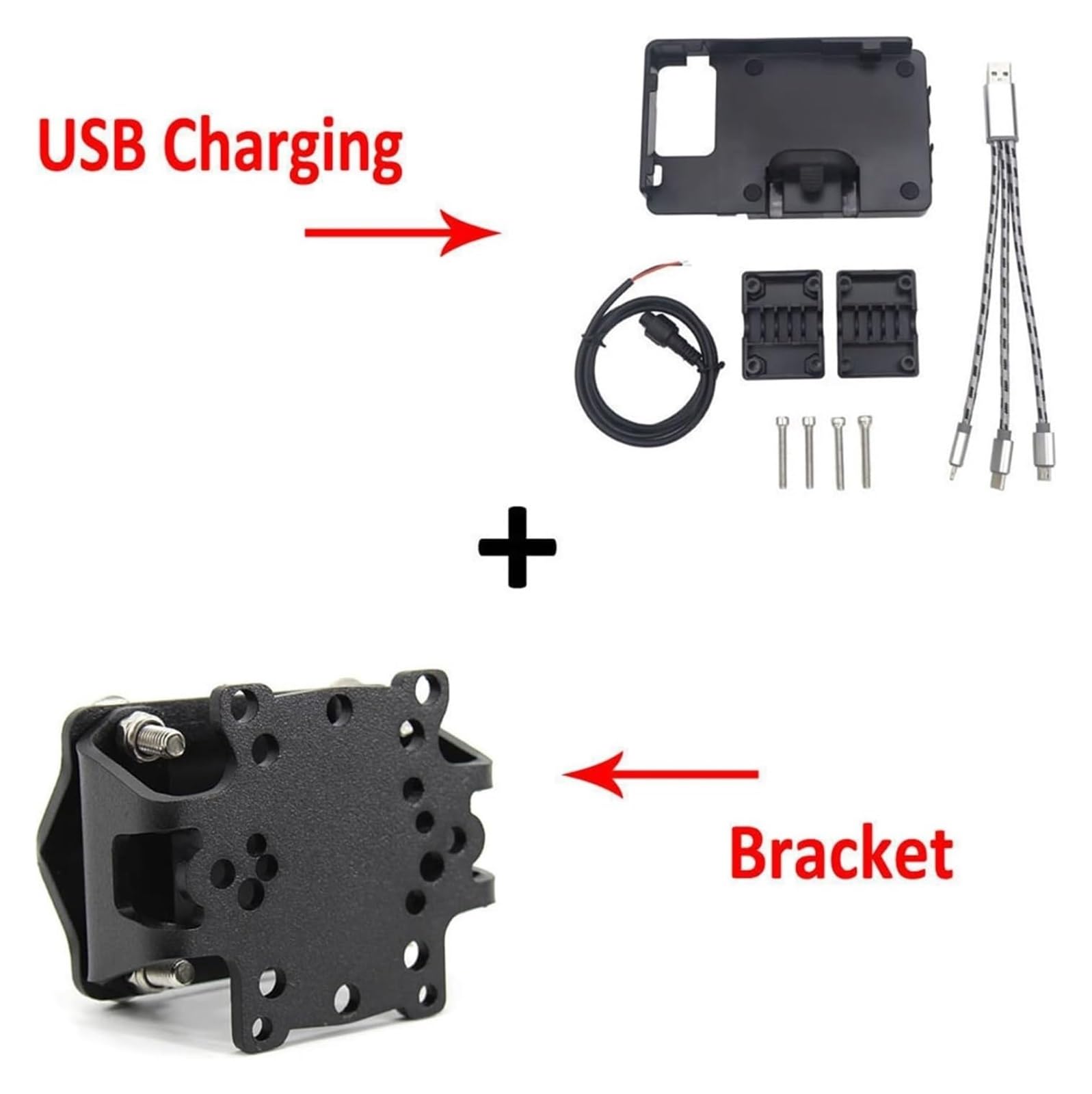 Motorrad Navigationshalterung GPS Für A&prilia Für Tuareg 660 Für Tuareg660 2022 Telefon Drahtlose Und USB Lade GPS Navigation Platte Halterung Halter Stehen(USB and Stand) von SRVSQTPTVK
