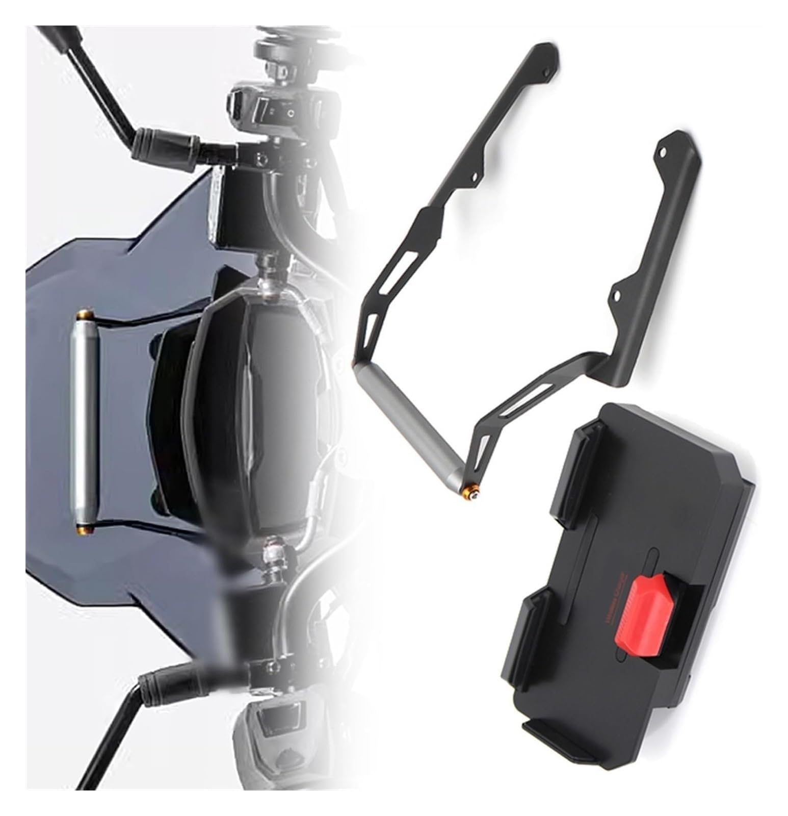 Motorrad Navigationshalterung GPS Für A&prilia Sr Gt200 SR GT200 GT 200 2022 2023 12mm/22mm GPS Motorrad Zubehör Navigation Halterung Drahtlose Lade Unterstützung(Set - 22MM) von SRVSQTPTVK