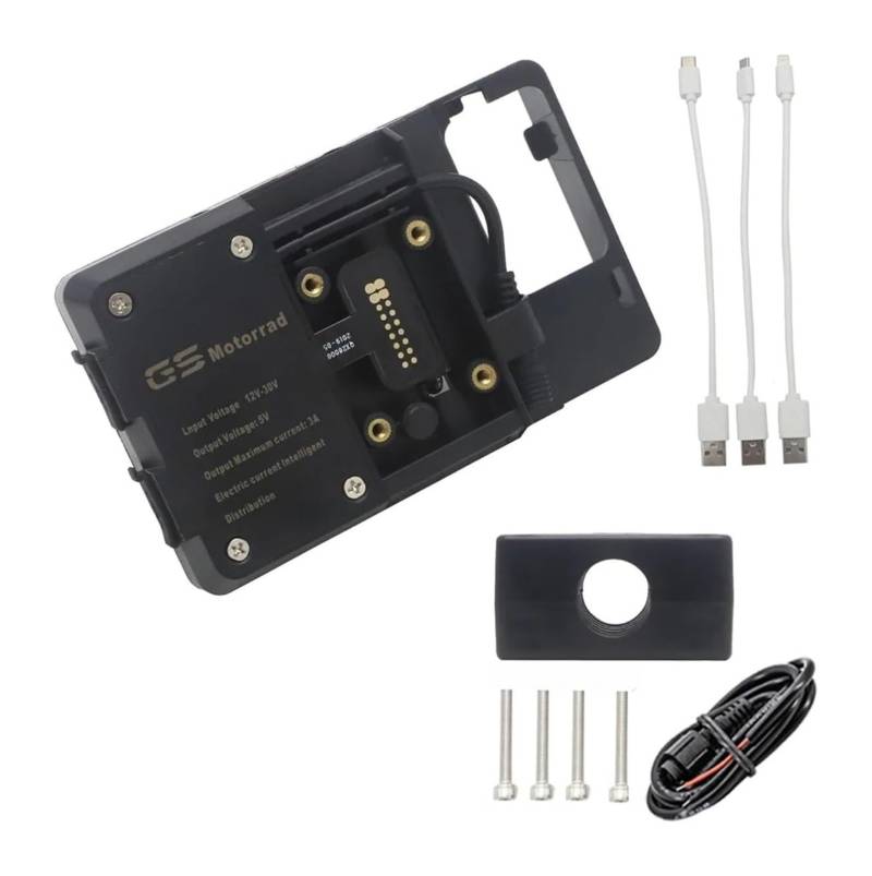 Motorrad Navigationshalterung GPS Für B&MW Für R1200GS LC Für Adventure S1000XR R1200RS R1200R Motorrad Ladegerät Handy Halter Stehen USB Navigation Halterung(-06-USB 16mm Clip) von SRVSQTPTVK