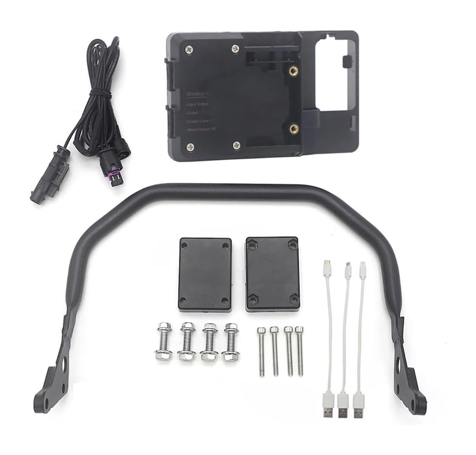 Motorrad Navigationshalterung GPS Für B&MW Für R1200GS R1250GS LC Für Adventure R 1250 GS Für ADV Motorrad Lade GPS Handy Halter Stehen Navigation Halterung(-o8-Wireless Lossles Set) von SRVSQTPTVK