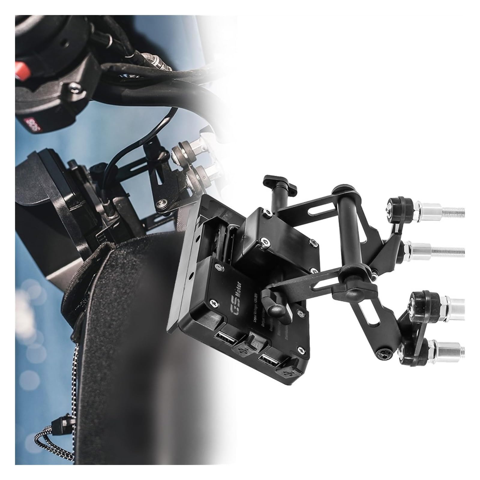 Motorrad Navigationshalterung GPS Für B&MW G 650 X Für Country Motorrad Einstellbare Verlängerung Telefon Navigation Halterung GPS Platte Telefon Ständer Halter(Set a) von SRVSQTPTVK