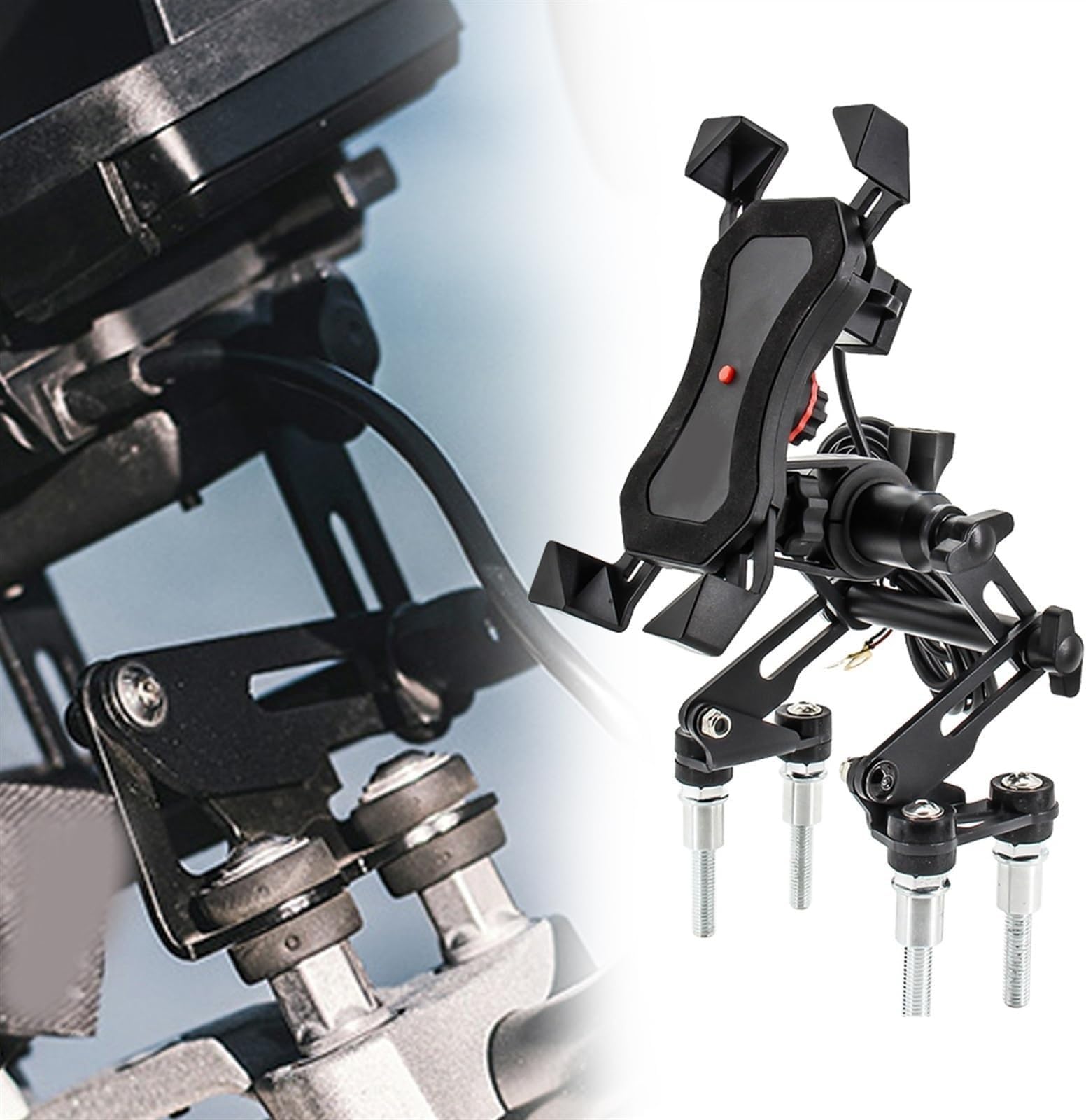 Motorrad Navigationshalterung GPS Für B&MW R1200R LC R 1200 R Einstellbare Extend Lenker Handy Navigation Halterung USB Telefon Chargi(with USB Set B) von SRVSQTPTVK