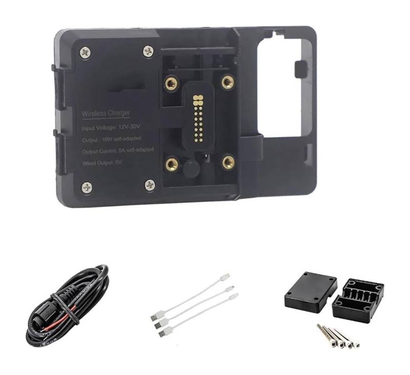 Motorrad Navigationshalterung GPS Für C&FMOTO Für 800MT 800 MT MT800 GPS Telefon Montieren USB Lade Navigation Halterung Halter Stehen Motorrad Zubehör(-04-Wireless Charger) von SRVSQTPTVK