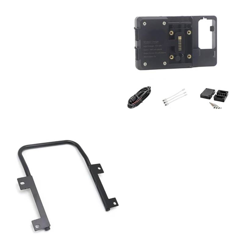 Motorrad Navigationshalterung GPS Für C&FMOTO Für 800MT 800 MT MT800 GPS Telefon Montieren USB Lade Navigation Halterung Halter Stehen Motorrad Zubehör(-05-Wireless and Stand) von SRVSQTPTVK