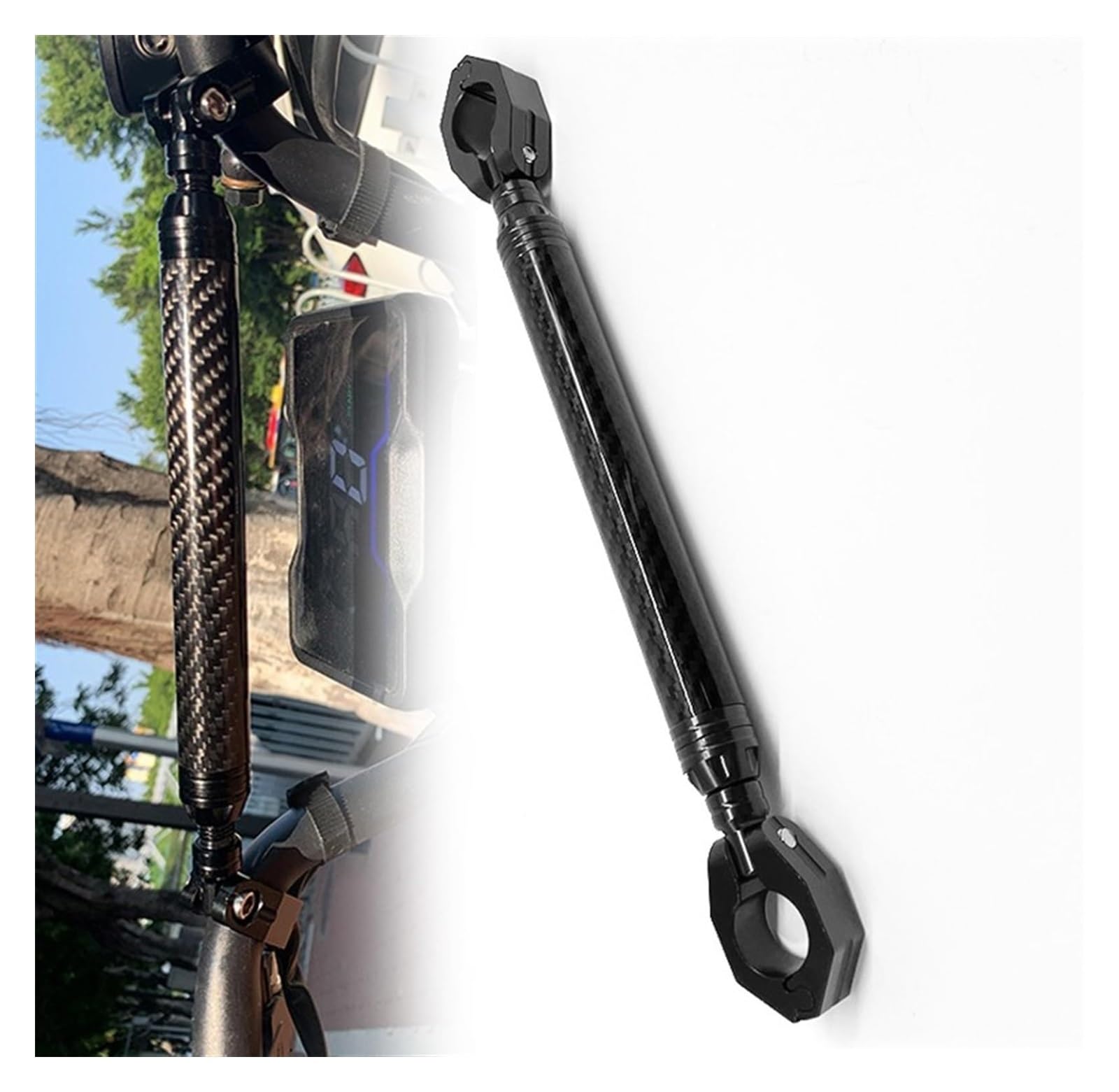 Motorrad Navigationshalterung GPS Für CB150R CB125R CB300R CB250R CB650R CB1000R 22MM Lenker Balance Bar Handy-Navigation Halterung(Schwarz) von SRVSQTPTVK