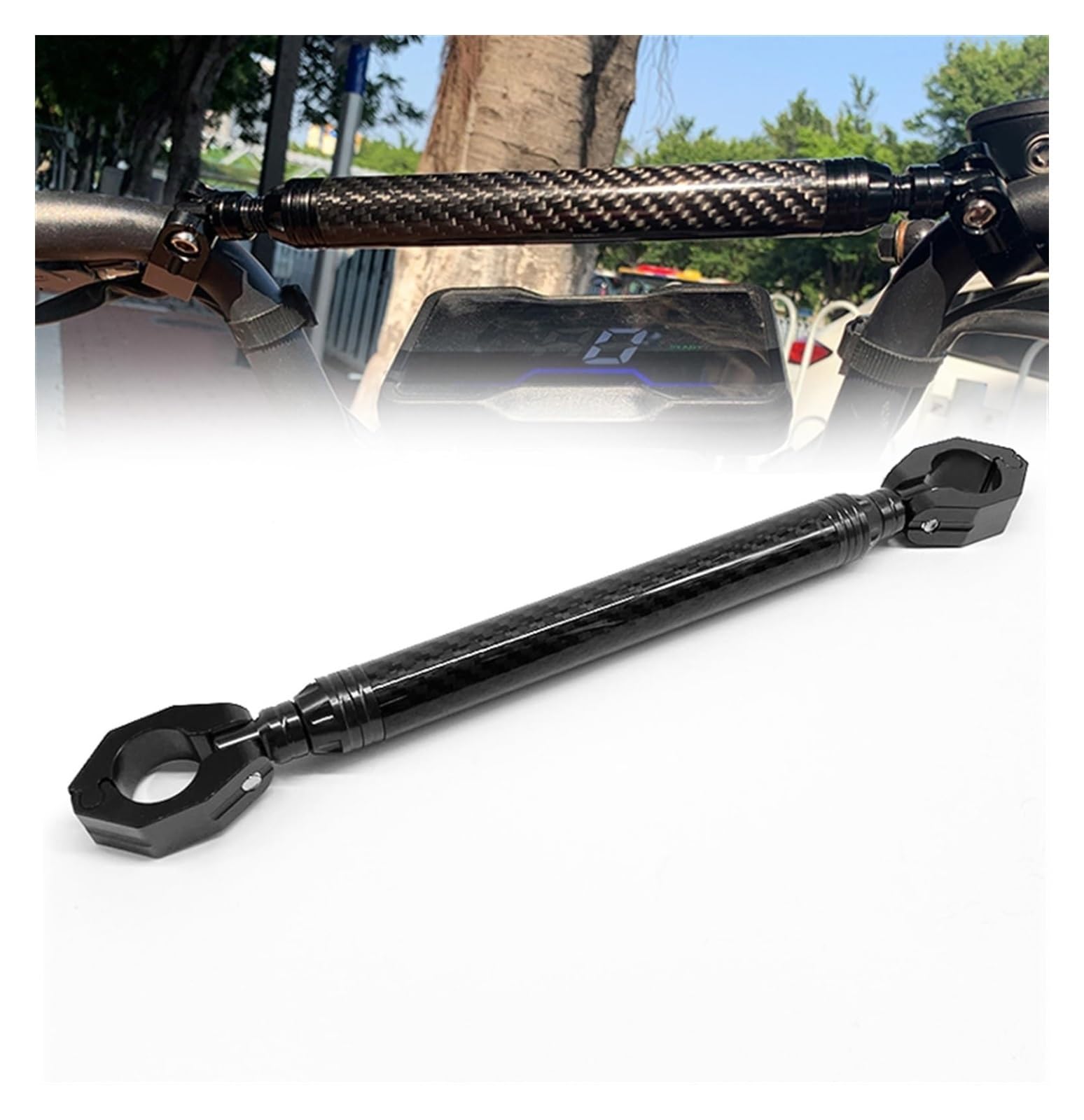 Motorrad Navigationshalterung GPS Für CB150R CB125R CB300R CB250R CB650R CB1000R Zubehör 22MM Motorrad Lenker Balance Bar Handy-Navigation Halterung(Schwarz) von SRVSQTPTVK