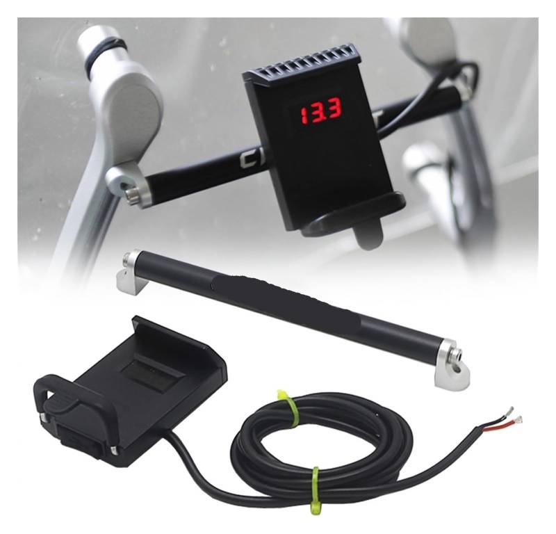 Motorrad Navigationshalterung GPS Für CF Moto 650MT 650 MT MT650 CF650MT 2018 USB Lade Motorrad GPS Navigation Halterung Stoßfest Aluminium Legierung(USB and Bracket) von SRVSQTPTVK