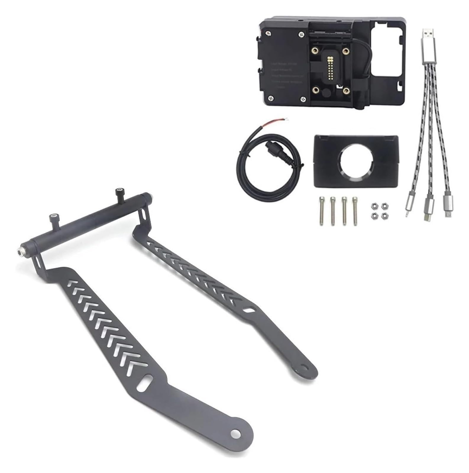Motorrad Navigationshalterung GPS Für Cyclone RT3 RT 3 Expansion Stand Multifunktions Querlatte Motorrad Telefon GPS Halterung Navigation Halterung USB Drahtlose Aufladen(22mm USB Stand) von SRVSQTPTVK