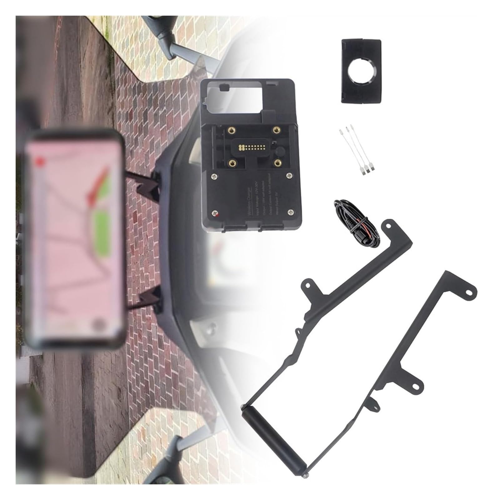 Motorrad Navigationshalterung GPS Für FO&RZA 750 NSS750 NSS 750 2021 Handy GPS Halterung Drahtlose Lade Navigation Platte Halterung Stand Bord(22mm Wireless Stand) von SRVSQTPTVK