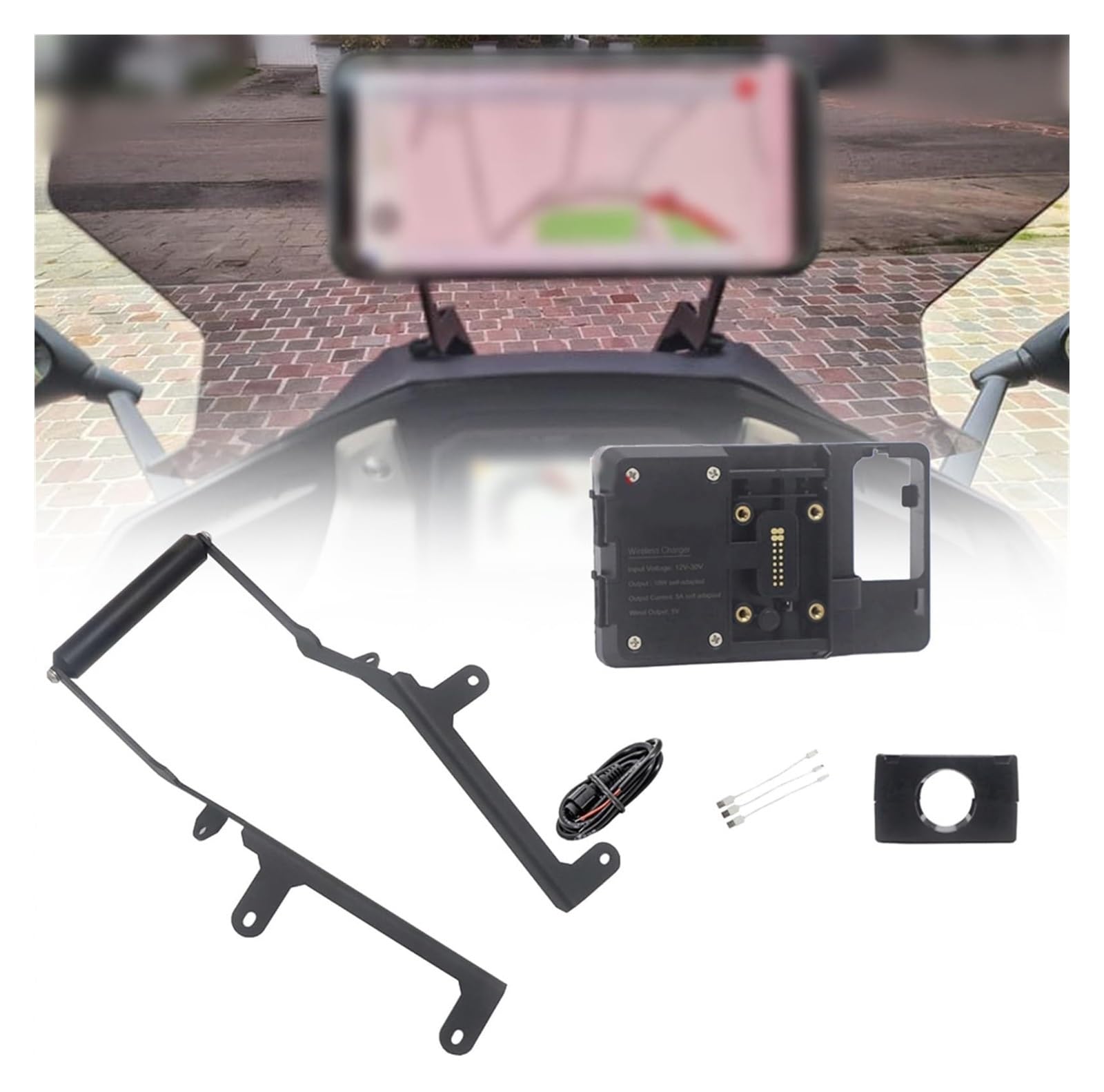Motorrad Navigationshalterung GPS Für FO&RZA 750 NSS750 NSS 750 2021 Handy GPS Halterung Drahtlose Lade Navigation Platte Halterung Stand Bord(22mm Wireless Stand) von SRVSQTPTVK