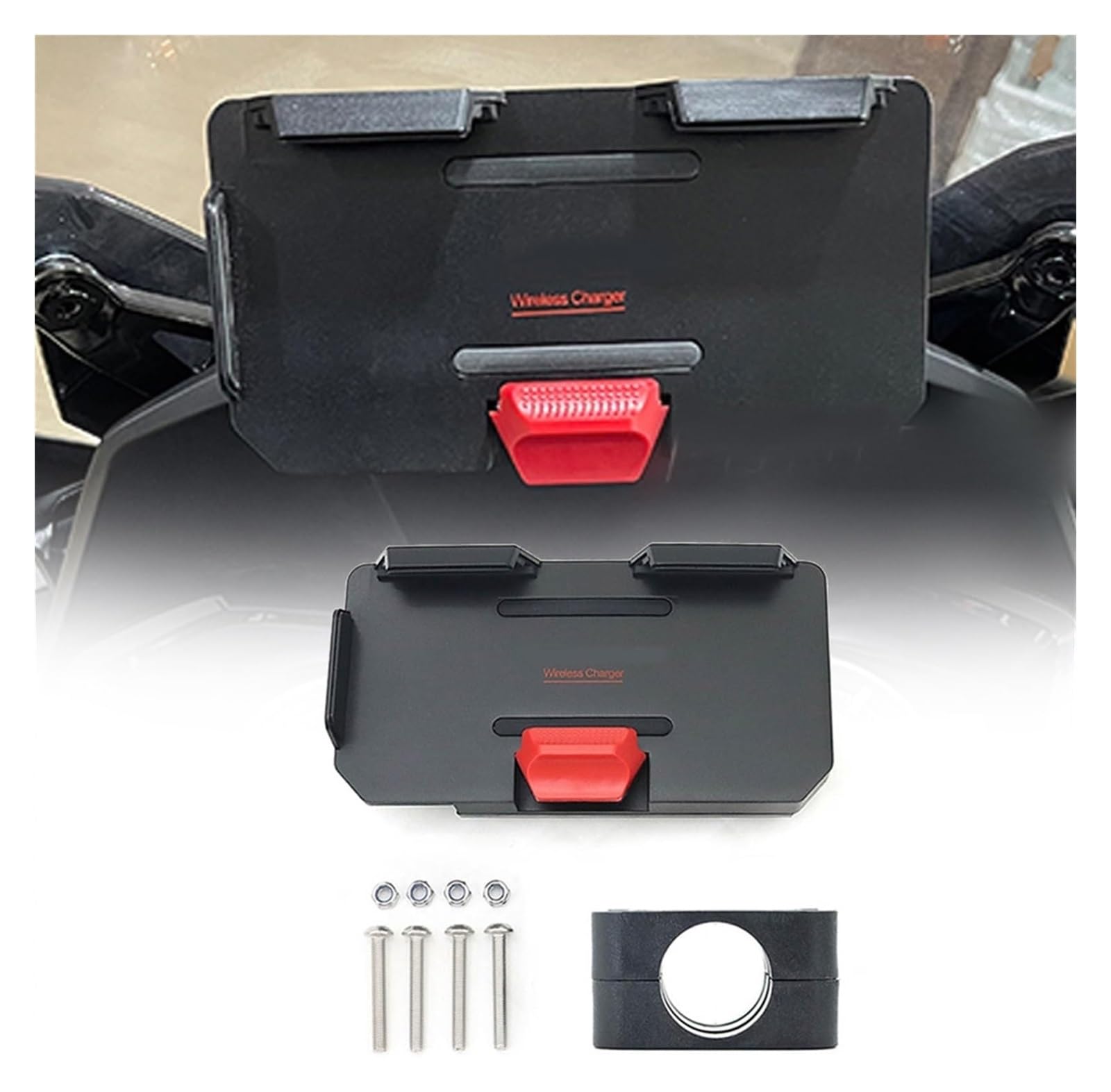 Motorrad Navigationshalterung GPS Für FORZA350 NSS 350 NSS350 2021-2023 Motorrad GPS Telefon Navigation Halterung USB & Drahtlose Ladegerät Halter Halterung Ständer(Phone Holder - 22mm) von SRVSQTPTVK