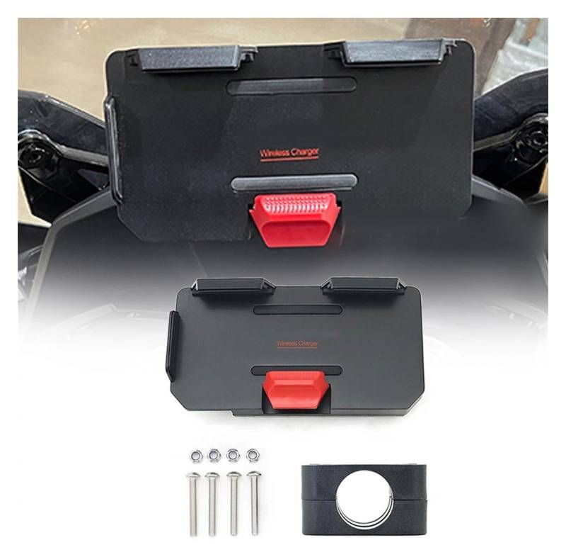 Motorrad Navigationshalterung GPS Für FORZA350 NSS 350 NSS350 2021-2023 Motorrad GPS Telefon Navigation Halterung USB & Drahtlose Ladegerät Halter Halterung Ständer(Phone Holder - 22mm) von SRVSQTPTVK