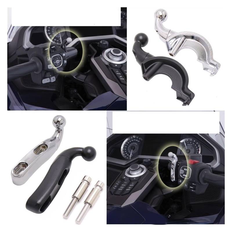 Motorrad Navigationshalterung GPS Für Goldwing 2018 2019 2020 2021 Zubehör Motorrad Drahtlose Lade GPS Telefon Halter Navigation Halterung(AE) von SRVSQTPTVK
