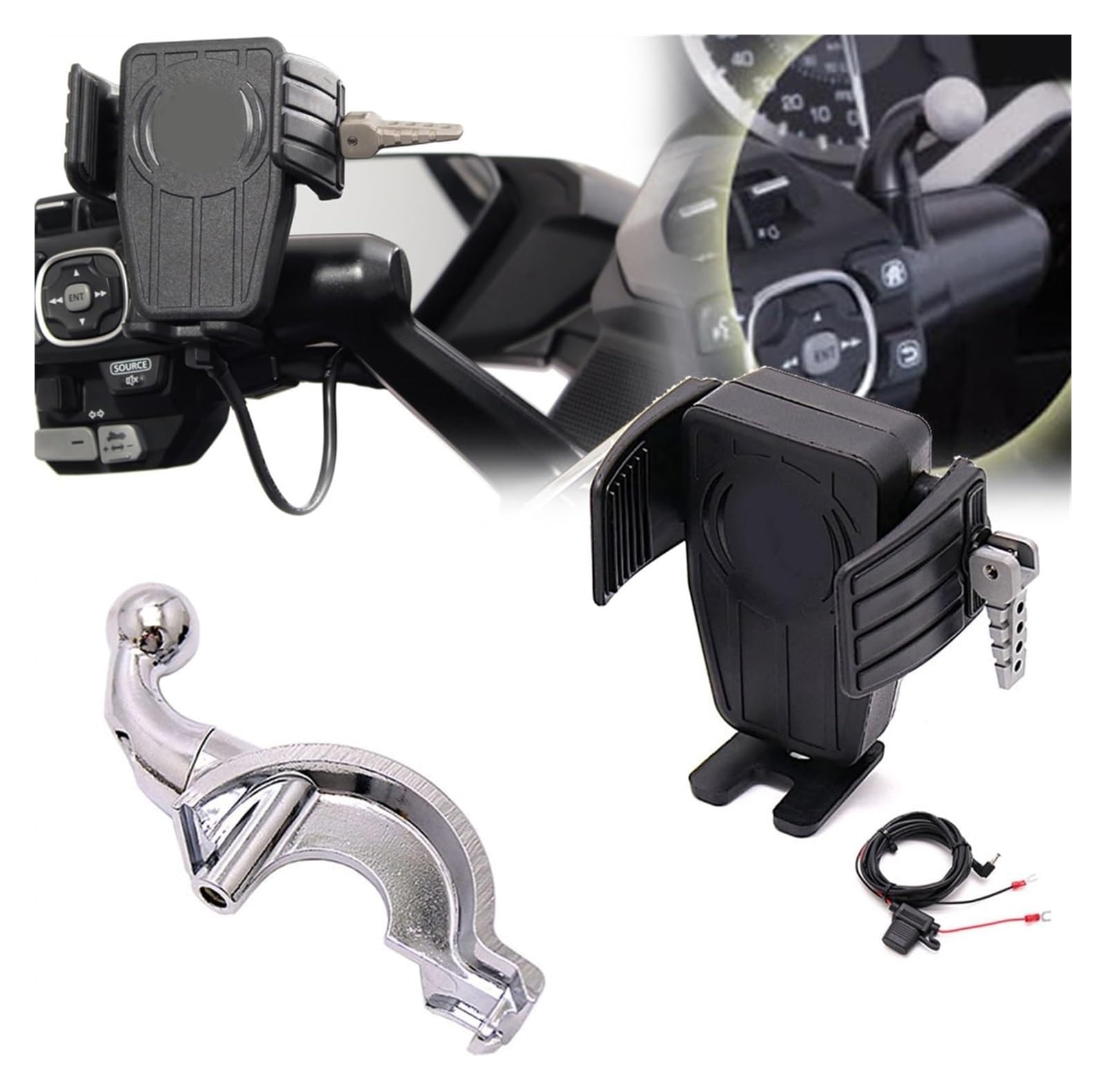 Motorrad Navigationshalterung GPS Für Goldwing DCT 2018 2019 2020 2021 Zubehör Motorrad Drahtlose Lade GPS Telefon Halter Navigation Halterung Motorrad Navigationshalterung GPS Für Goldwing DCT 2018 2019 2020 2021 Zubehör Motorrad Drahtlose Lade GPS Telefon Halter Navigation Halterung von SRVSQTPTVK