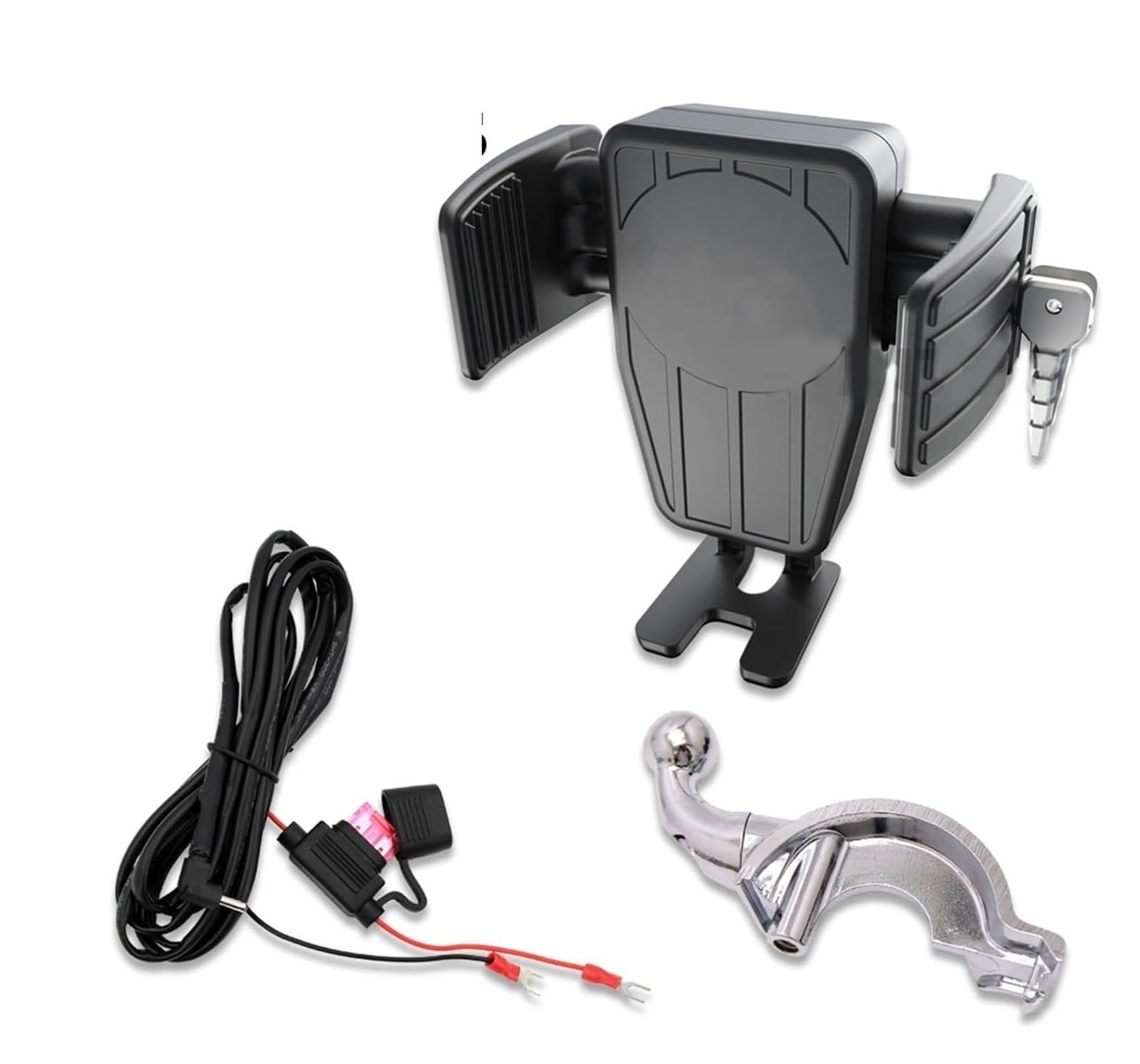 Motorrad Navigationshalterung GPS Für Goldwing GL 1800 F6B GL1800 DCT 2018-2021 Zubehör Motorrad Drahtlose Lade GPS Telefon Halter Navigation Halterung(Left Silver) von SRVSQTPTVK