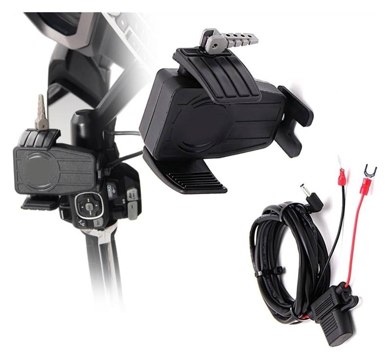 Motorrad Navigationshalterung GPS Für Goldwing GL1800 F6B 2018 2019 2020 2021 Drahtlose Lade GPS Telefon Halter Navigation Halterung Zubehör Motorrad(A) von SRVSQTPTVK