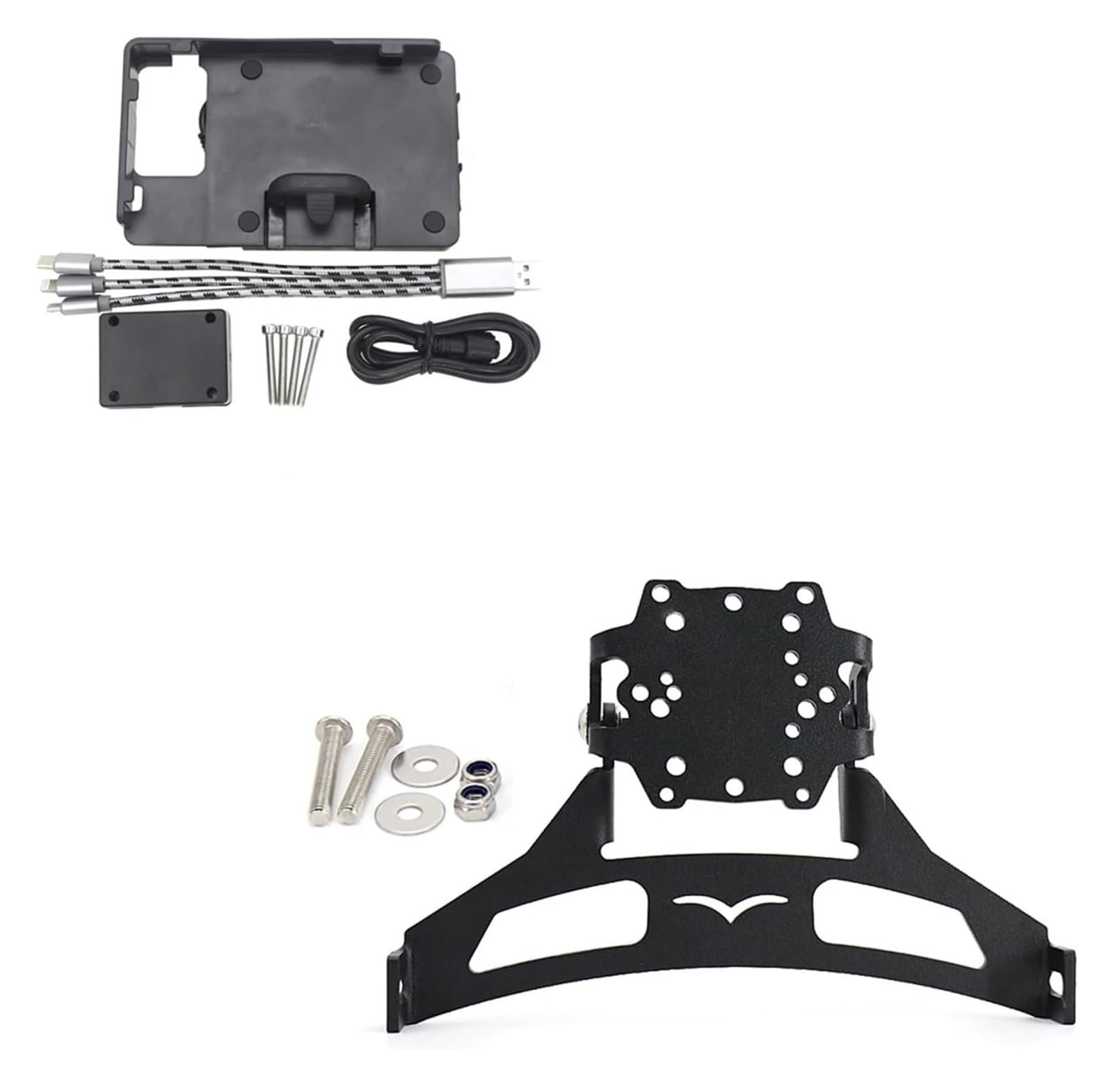 Motorrad Navigationshalterung GPS Für Guzzi Für Norge 1200 GT Motorrad Windschutzscheibenhalterung Navigation Halterung GPS Smartphone Halter USB Ladestation(BC) von SRVSQTPTVK