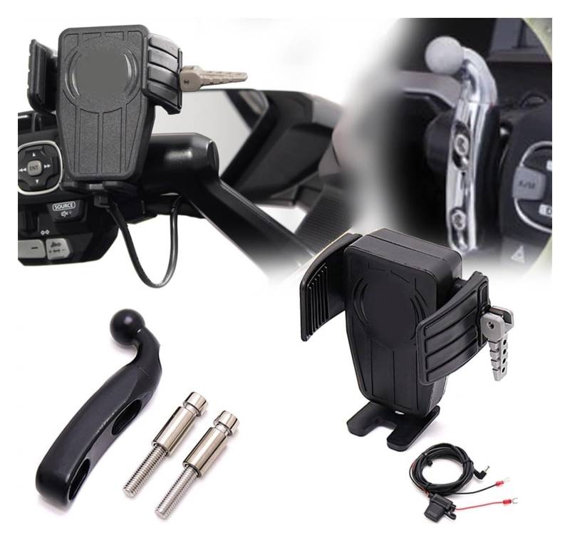 Motorrad Navigationshalterung GPS Für H&Arley Für Davidson XL 883N Für Eisen 2009-2016 Motorrad GPS Telefon Halter Drahtlose Lade Navigation Halterung(A+C) von SRVSQTPTVK