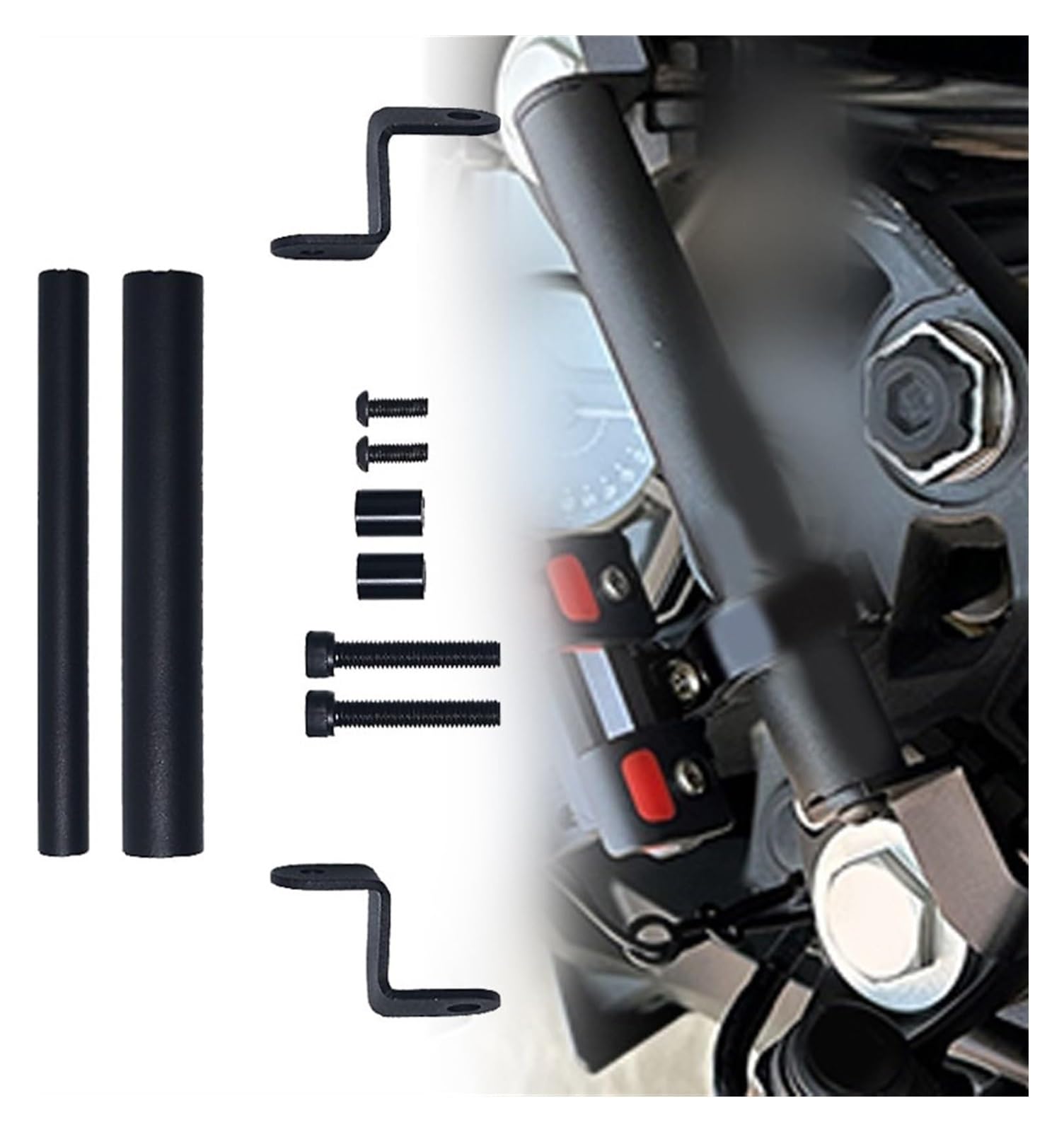 Motorrad Navigationshalterung GPS Für Kawa&saki Für Ninja400(EX400G) 2018-2022 12/22MM Motorrad Telefon Halter Stehen GPS Navigation Platte Halterung Zubehör(12MM 22MM) von SRVSQTPTVK