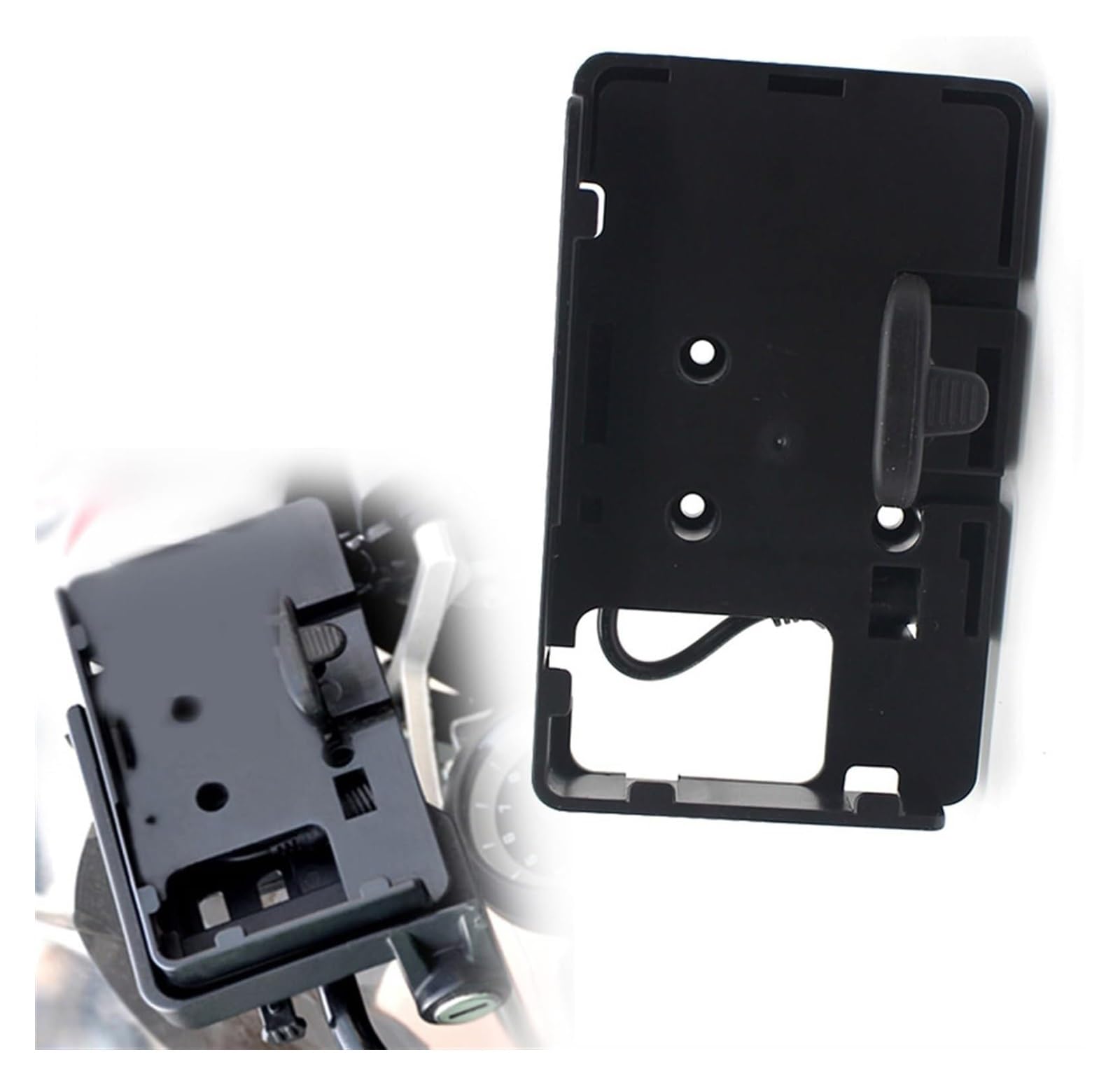 Motorrad Navigationshalterung GPS Für Kawa&saki Für Ninja400(EX400G) 2018-2022 12/22MM Motorrad Telefon Halter Stehen GPS Navigation Platte Halterung Zubehör(12MM Phone Holder) von SRVSQTPTVK