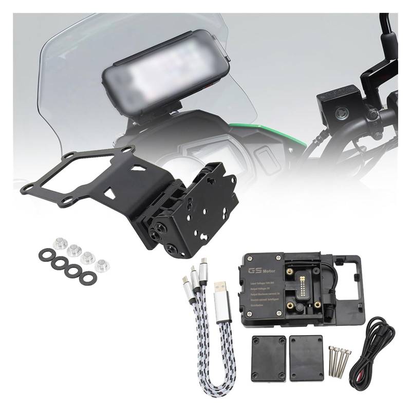Motorrad Navigationshalterung GPS Für Kawa&saki Für Versys-X300 2016 2017 2018 2019 2020 2021 Navigation Halterung GPS Halterung Motorrad Zubehör(A) von SRVSQTPTVK