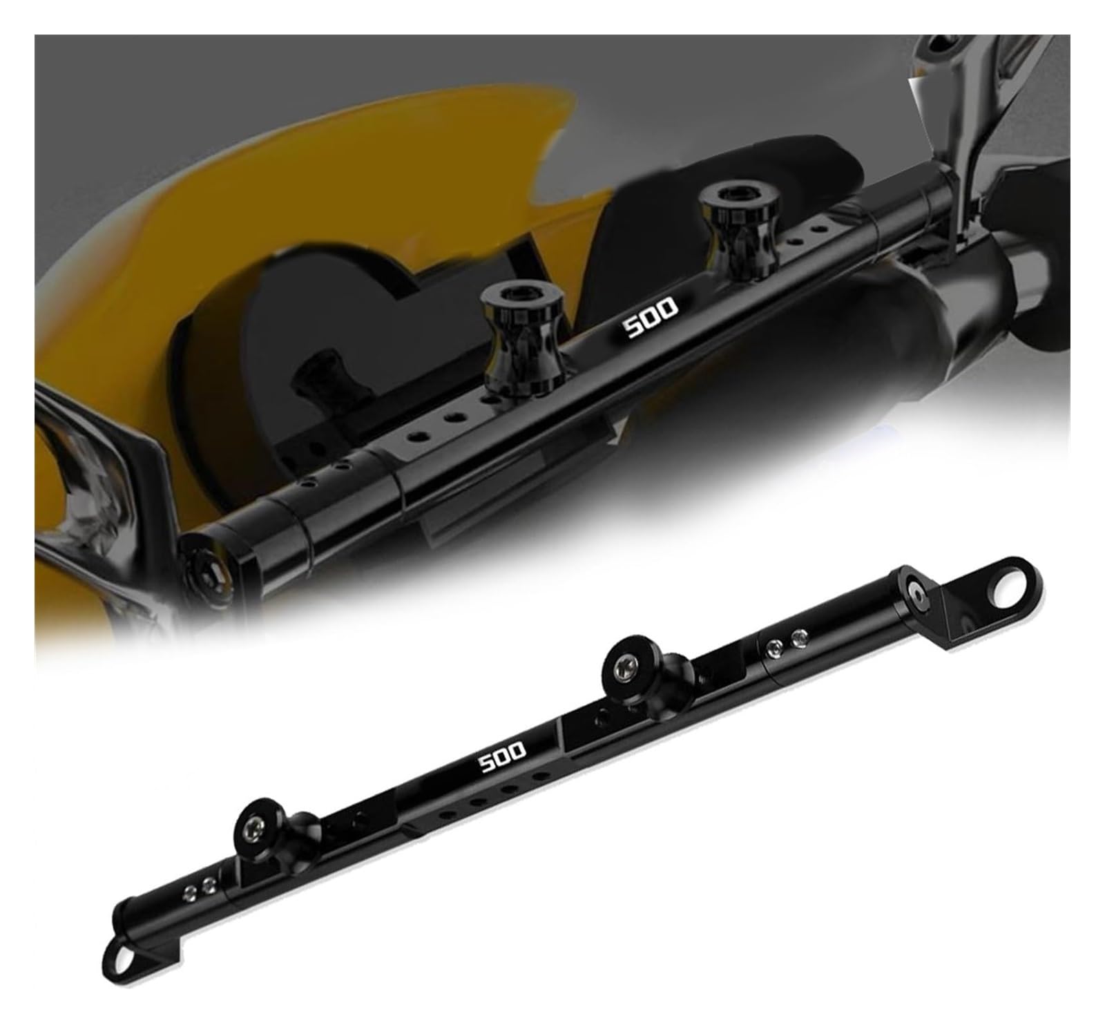 Motorrad Navigationshalterung GPS Für Kawa&saki KLE500 KLE 500 1991-2007 Zubehör Motorrad Lenker Balance Bar Lenkung Hebel Navigation Halterung Halter(Black 500) von SRVSQTPTVK