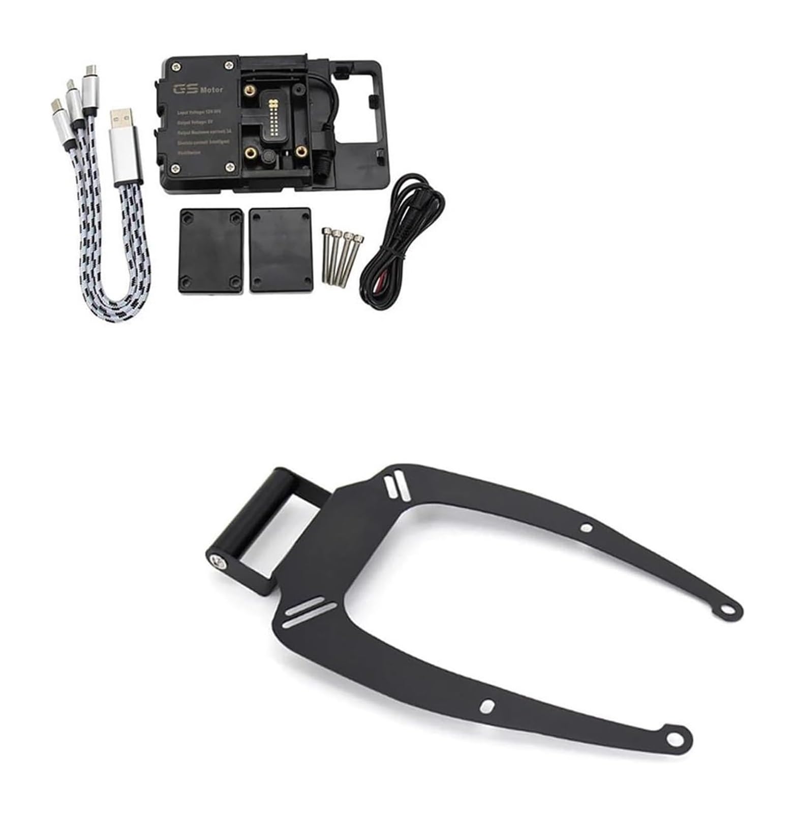 Motorrad Navigationshalterung GPS Für N-MAX 155 Für N-MAX 125 2015-2020 Motorrad GPS Navigation Halterung USB Lade Port Halter Halterung(E) von SRVSQTPTVK