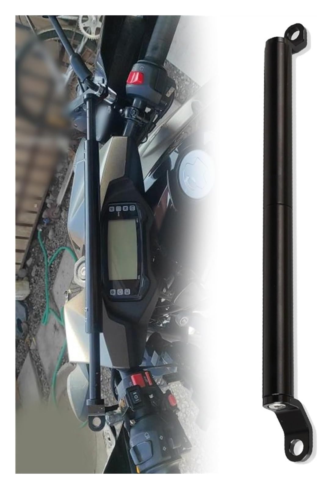Motorrad Navigationshalterung GPS Für SYM Für Burgman 650 2003-2018 MAX 400 I 600 I 300 Lenker Balance Bar Lenkhebel Navigation Halterung Zubehör(B Black) von SRVSQTPTVK