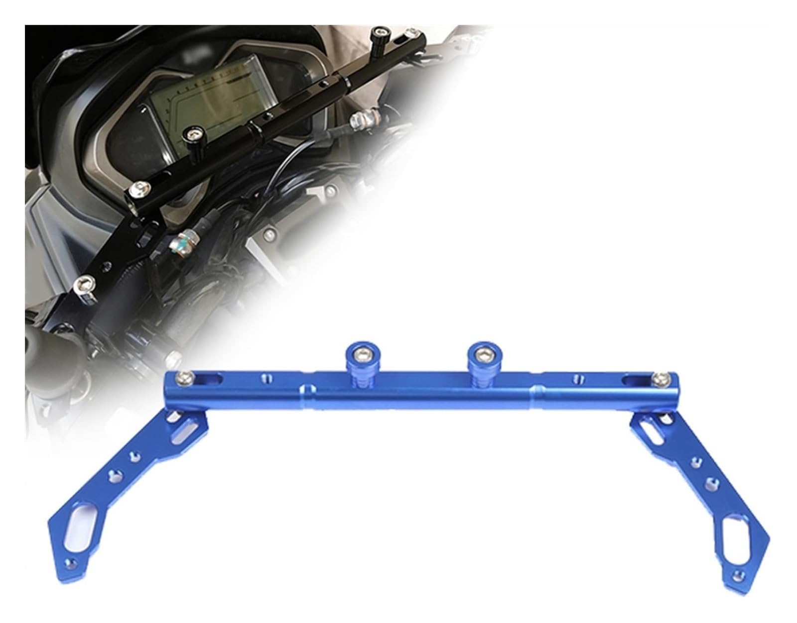 Motorrad Navigationshalterung GPS Für SYM MAX Für SYM 600i 600 400i 400 Zubehör Telefon GPS Navigation Platte Halterung Lenker Anzupassen Halter Balance Bar(Blau) von SRVSQTPTVK