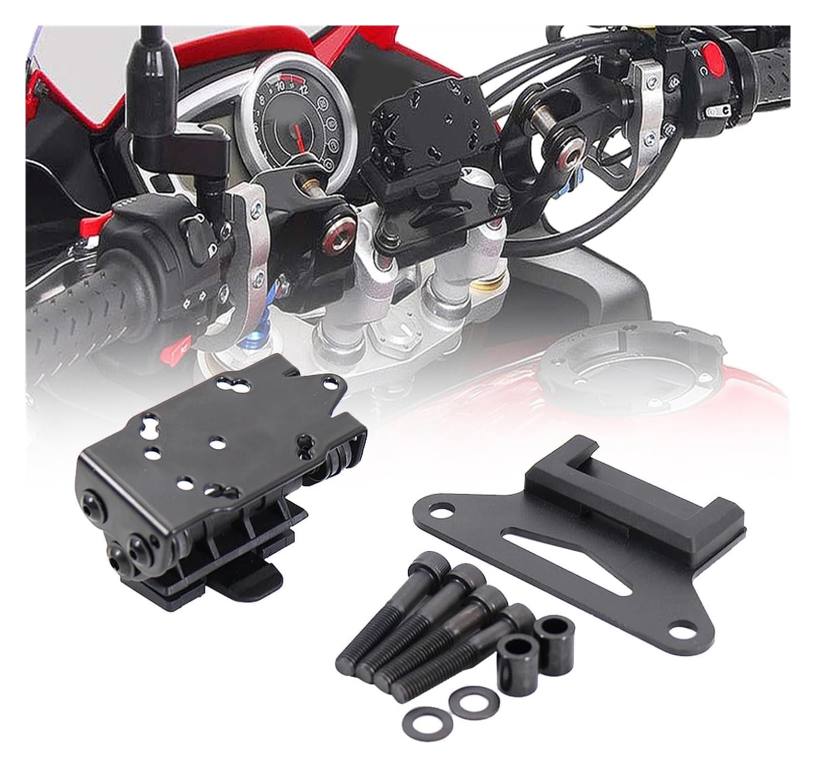 Motorrad Navigationshalterung GPS Für Suz&uki Für V&Strom 1000 2016-2019 Smartphone-Navigation GPS Platte Halterung Anzupassen Halter Kit(E) von SRVSQTPTVK