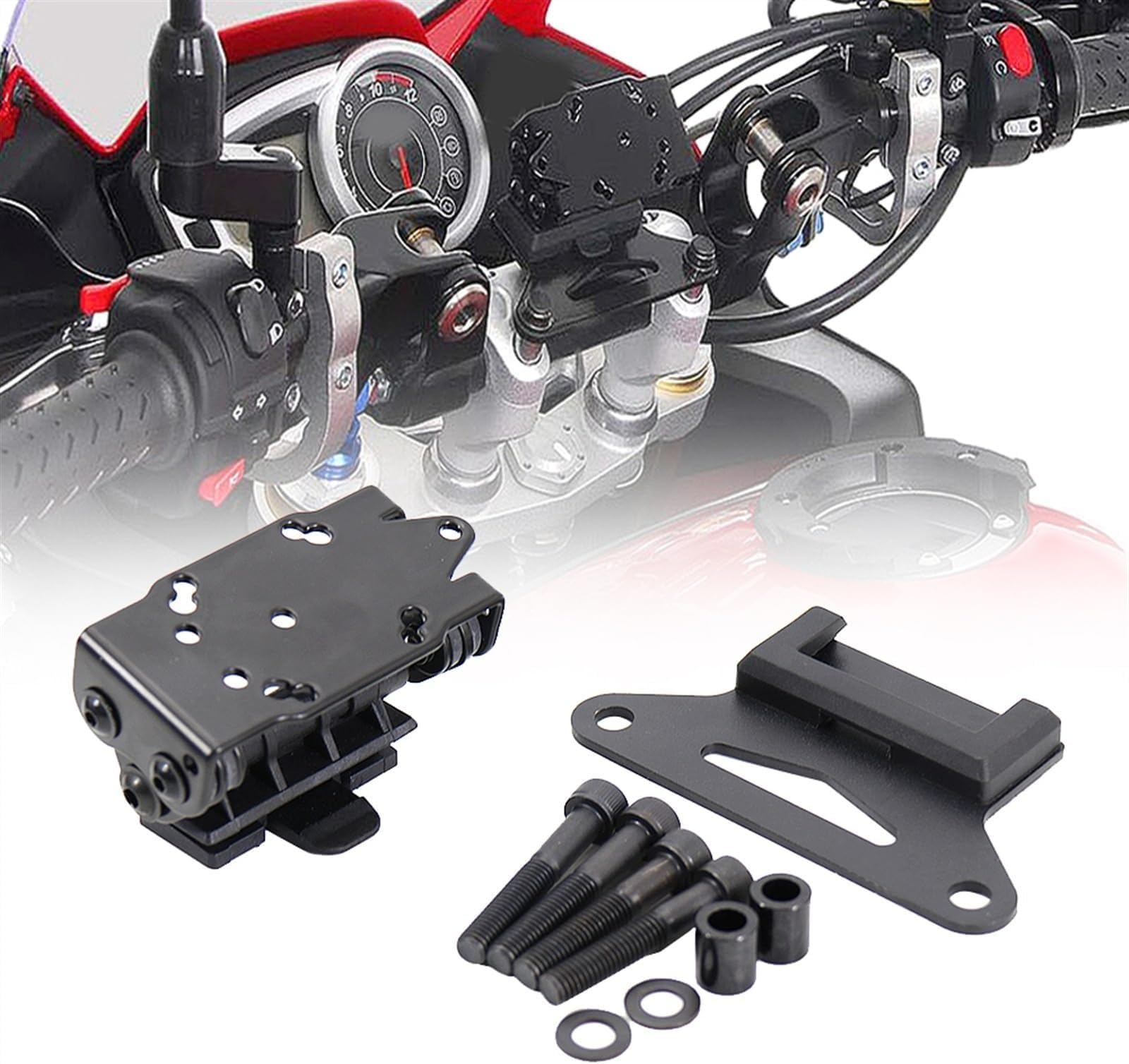 Motorrad Navigationshalterung GPS Für Suz&uki Für V&Strom 1050XT 2019 2020 2021 Smartphone-Navigation GPS Platte Halterung Anzupassen Halter Kit(E) von SRVSQTPTVK