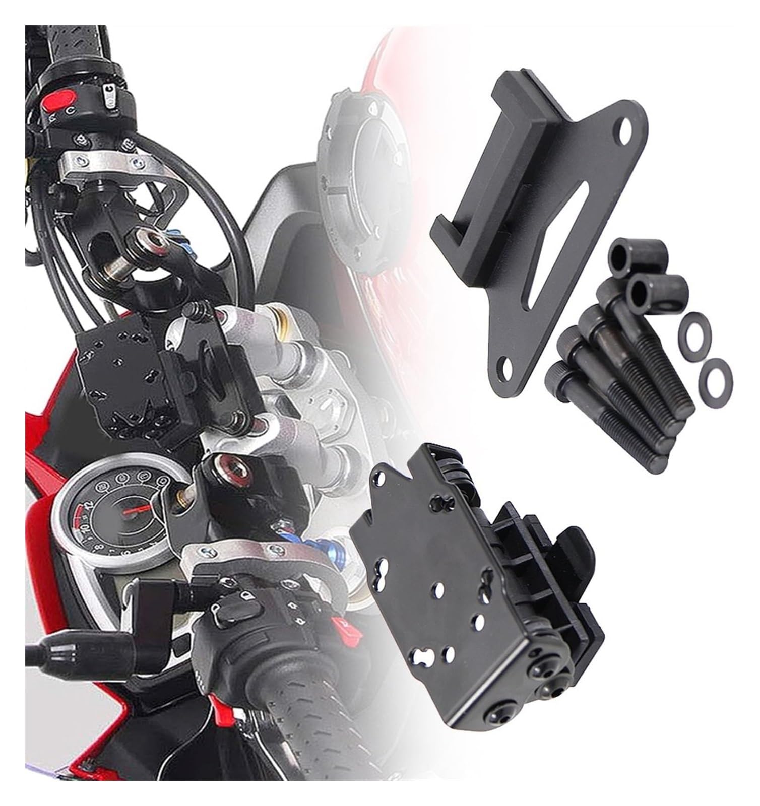 Motorrad Navigationshalterung GPS Für Suz&uki Für V&Strom 1050XT 2019-2021 Motorrad-Smartphone-Navigation GPS-Plattenhalterung Anzupassen Halter Kit Zubehör(E) von SRVSQTPTVK