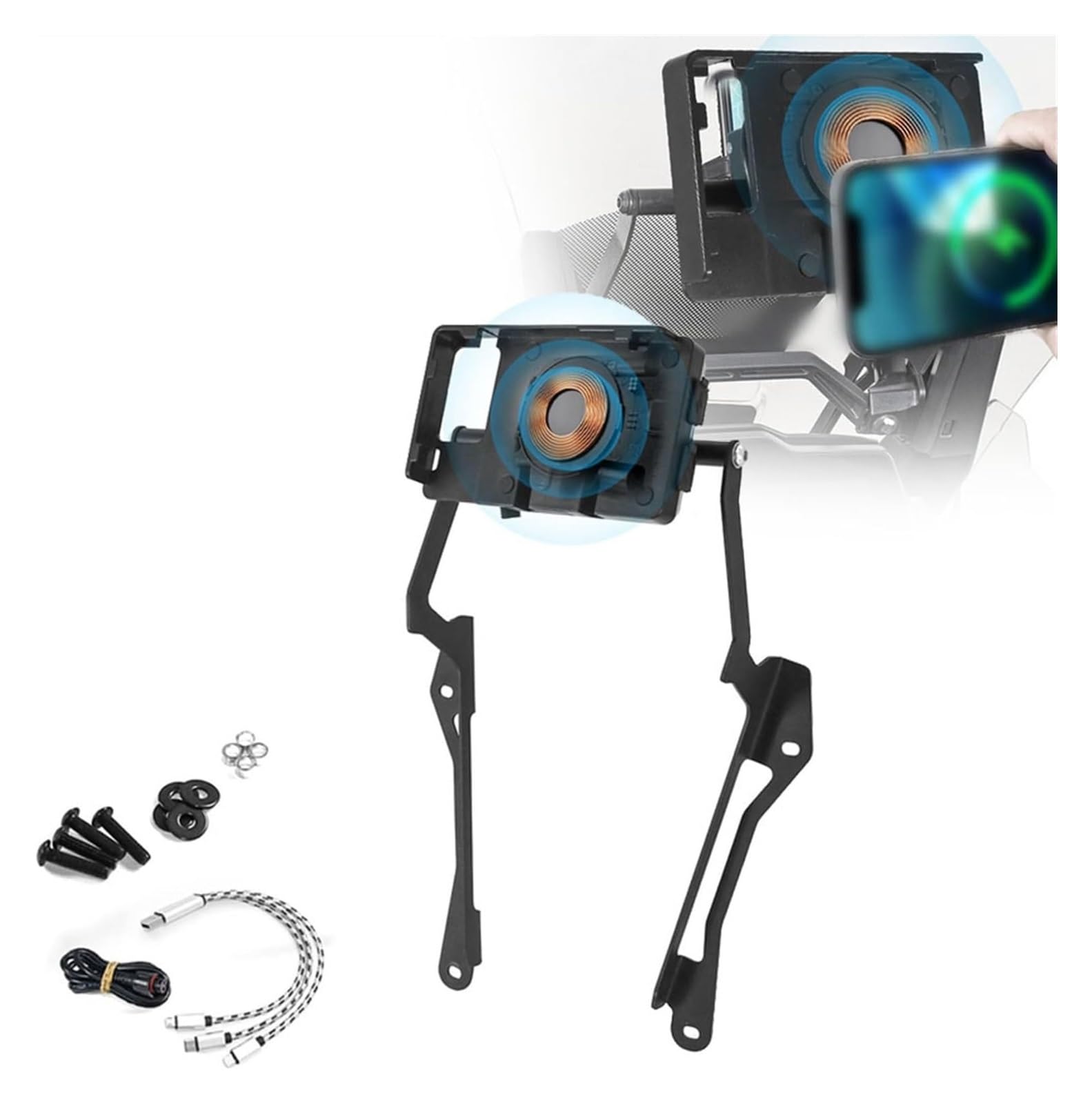 Motorrad Navigationshalterung GPS Für T&riumph Für Tiger 1200 Für Rally Für Explorer 2022 2023 Drahtlose USB-Handy-Ladehalterung GPS-Navigationshalterung Motorrad Navigationshalterung GPS Für T&riumph Für Tiger 1200 Für Rally Für Explorer 2022 2023 Drahtlose USB-Handy-Ladehalterung GPS-Navigationshalterung von SRVSQTPTVK
