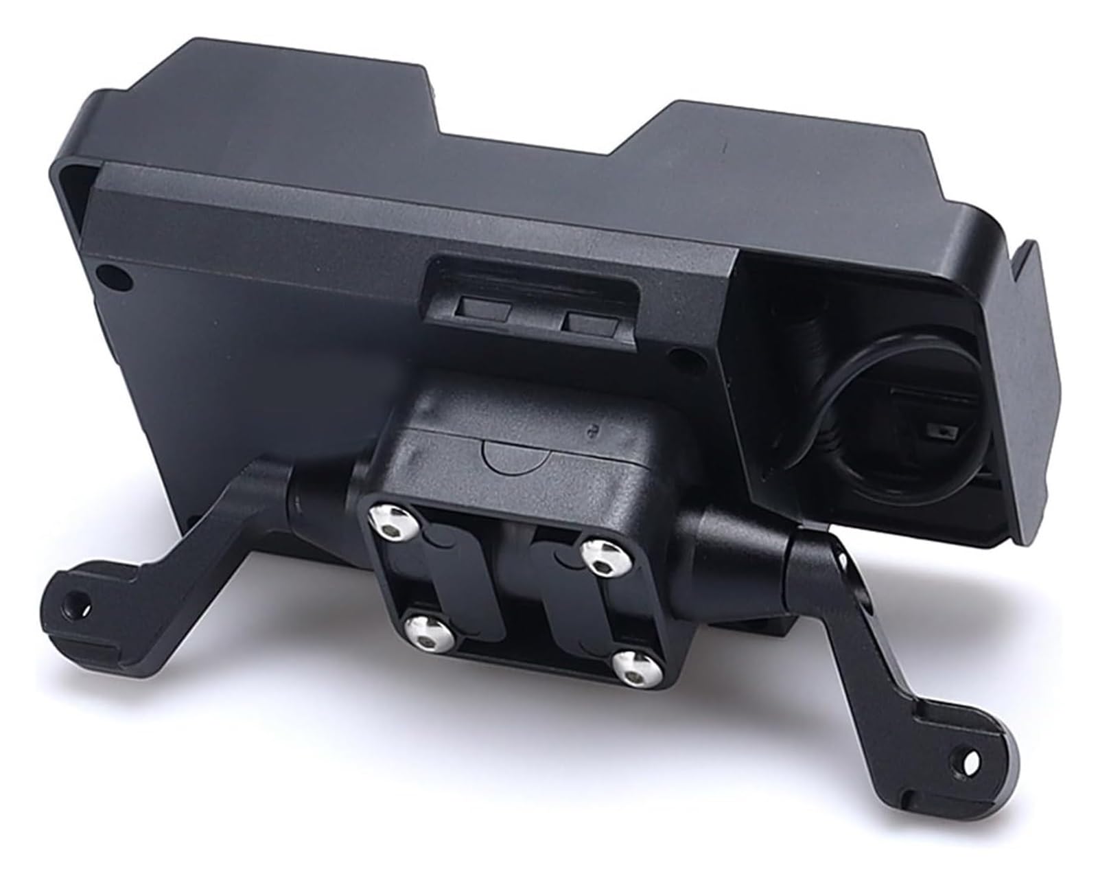 Motorrad Navigationshalterung GPS Für T&riumph Für Tiger 1200 Für Tiger1200 GT PRO 2023- GPS Navigation Platte Halterung Windschutzscheibe Stehen Handy Halter(Wireless Black 22MM) von SRVSQTPTVK