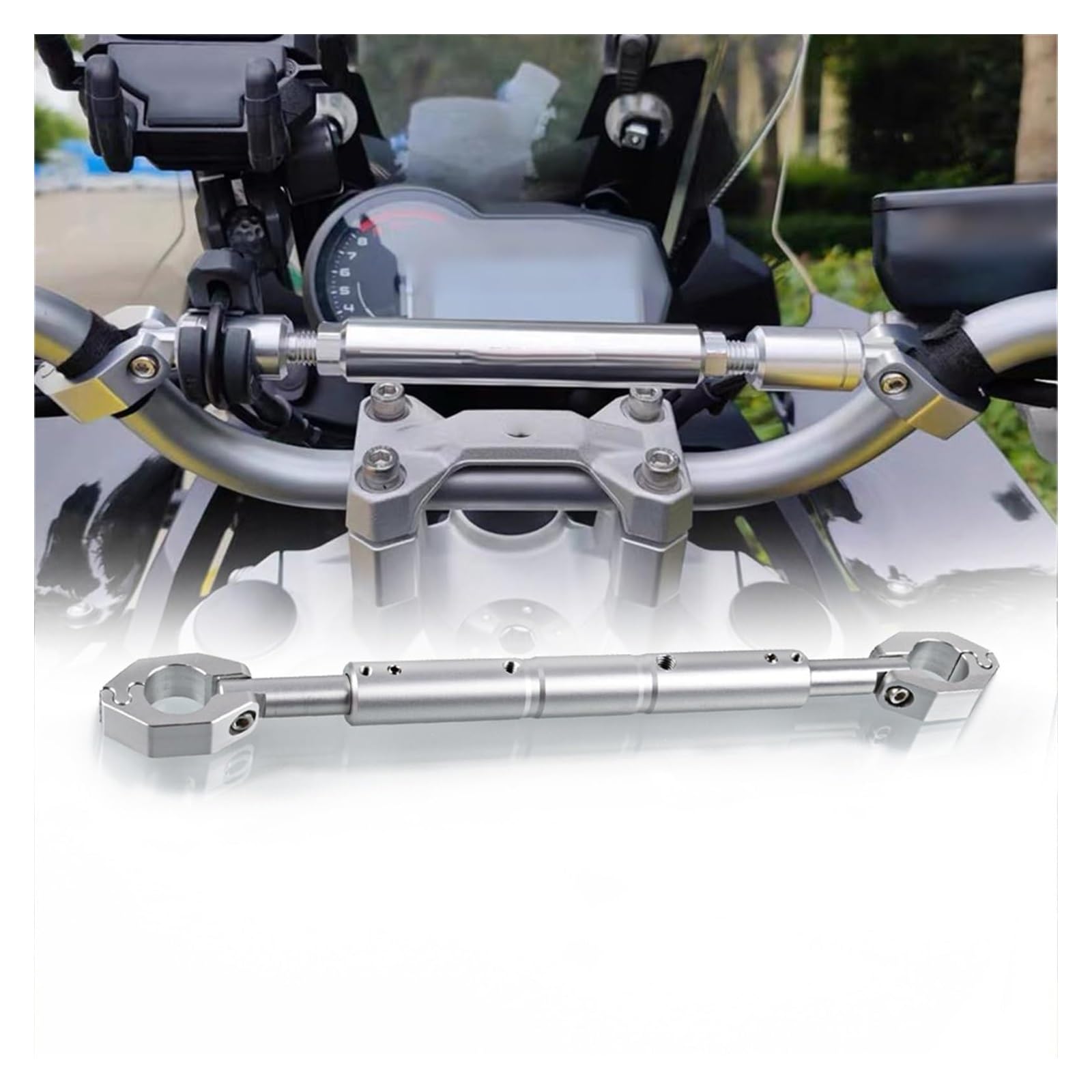 Motorrad Navigationshalterung GPS Für XADV750 XADV X-ADV 750 2017-2023 Zubehör Motorrad Lenker Balance Bar Lenkung Hebel Navigation Halterung GPS(A Sliver) von SRVSQTPTVK