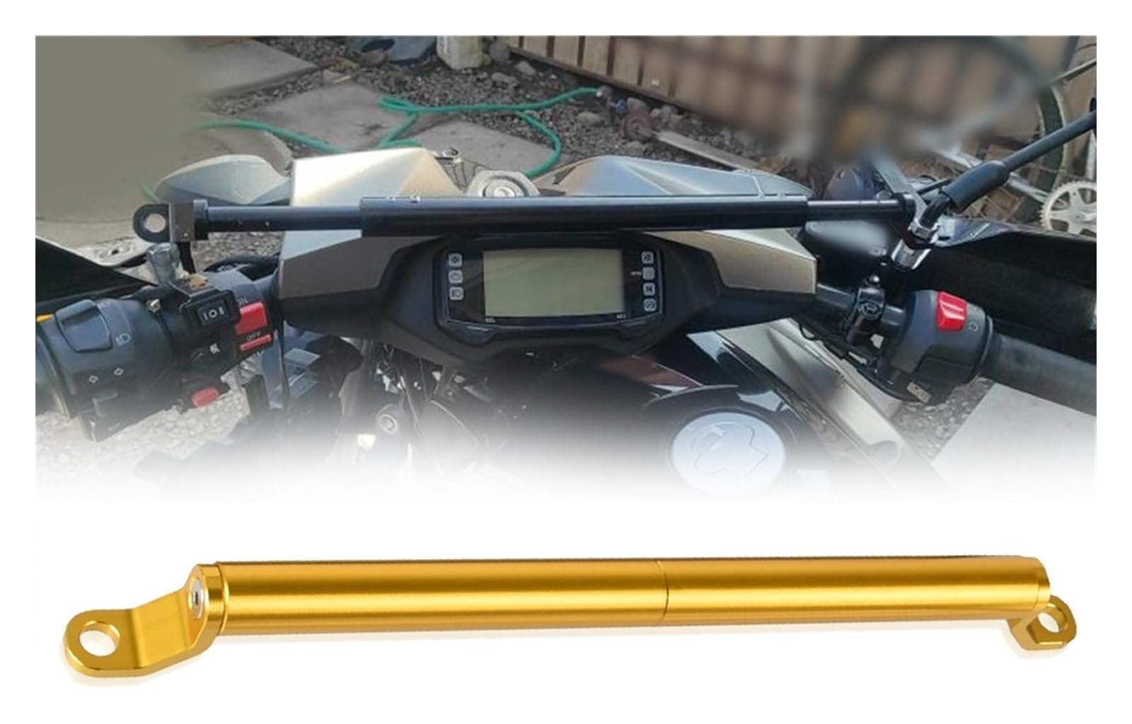 Motorrad Navigationshalterung GPS Für XADV750 XADV X-ADV 750 2017-2023 Zubehör Motorrad Lenker Balance Bar Lenkung Hebel Navigation Halterung GPS(B Gold) von SRVSQTPTVK
