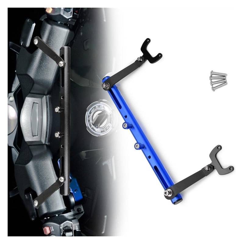Motorrad Navigationshalterung GPS Für Y&amaha TMAX560 T MAX 560 2019-2022 Mutifunktionale Cross Bar Balance Navigation Lenkerhalterung Verlängerung(Blau) von SRVSQTPTVK