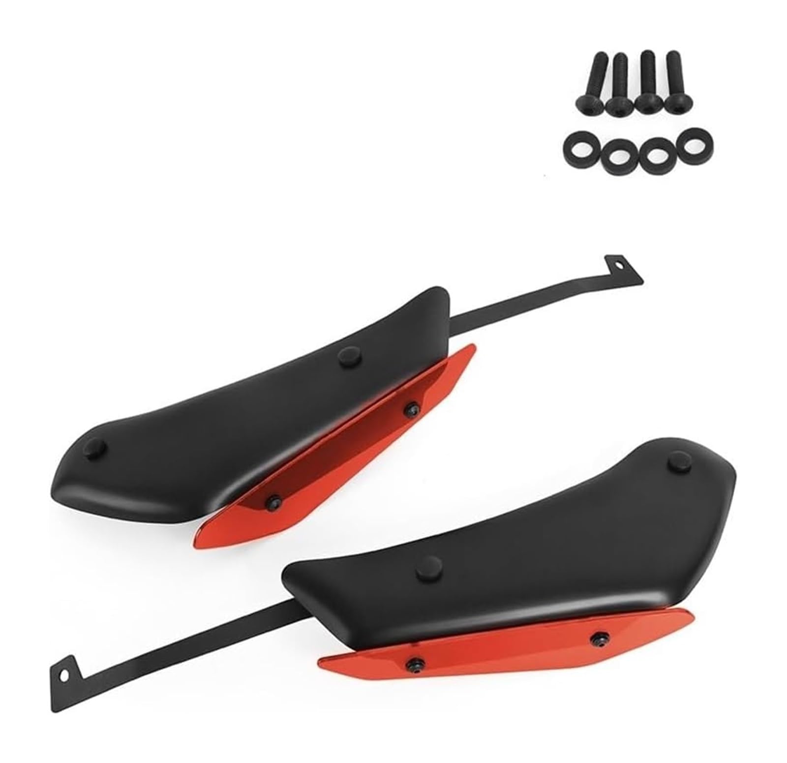 Seitenluftkanal Abdeckung Für A&prilia Für RSV4 RF RR 2015-2020 Motorrad Side Down Force Spoiler Front Winglet Downforce Verkleidung Aerodynamische Feste Flügel Seitenverkleidung(Matte Black-red) von SRVSQTPTVK
