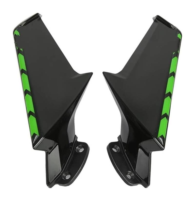 Seitenluftkanal Abdeckung Für CBR1000RR 2008-2017 Motorrad Feste Wind Flügel Rückspiegel Wind Flow Front Verkleidung Seite Spoiler Winglets Seitenverkleidung(Bright Black Green) von SRVSQTPTVK