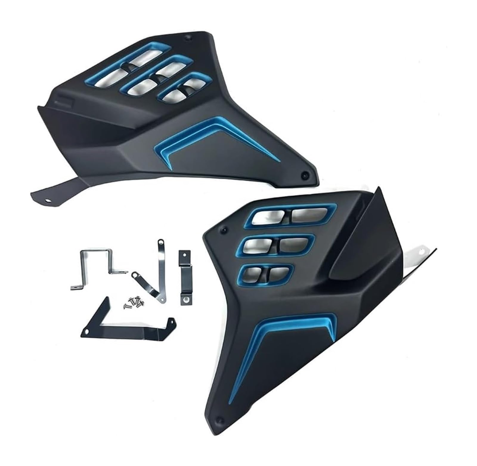 Seitenluftkanal Abdeckung Für CBR650R Für CBR 650R 650 R 2019-2023 Rahmen Spoiler Seite Gugel Abdeckung Panel Sitz Seite Verkleidung Seite Spoiler Gugel Seitenverkleidung(Matte Black Blue) von SRVSQTPTVK